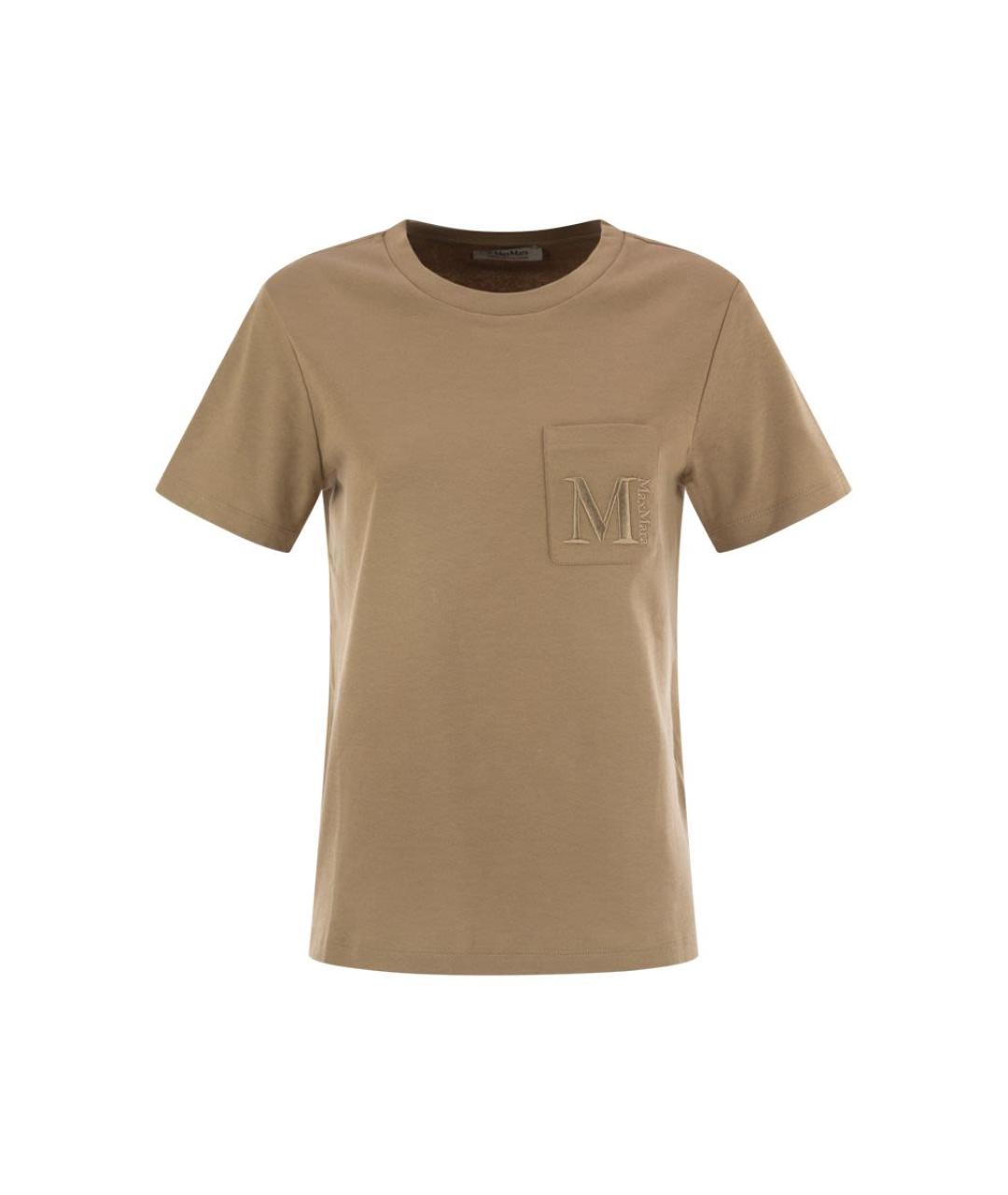 'S MAX MARA Бежевая хлопковая футболка, фото 1