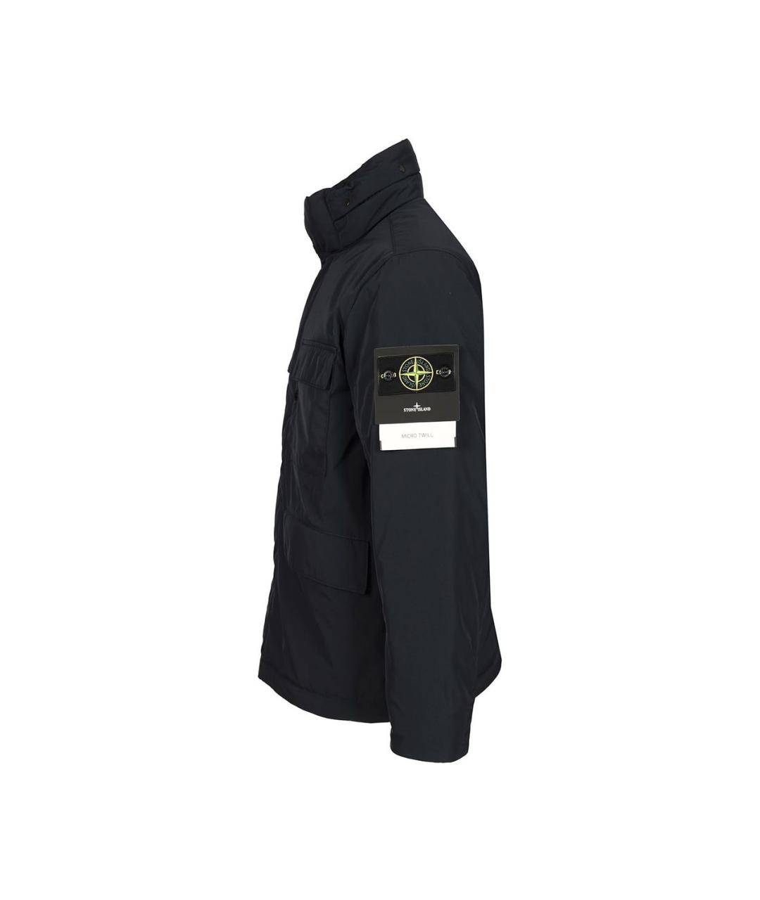 STONE ISLAND Темно-синяя полиэстеровая куртка, фото 3