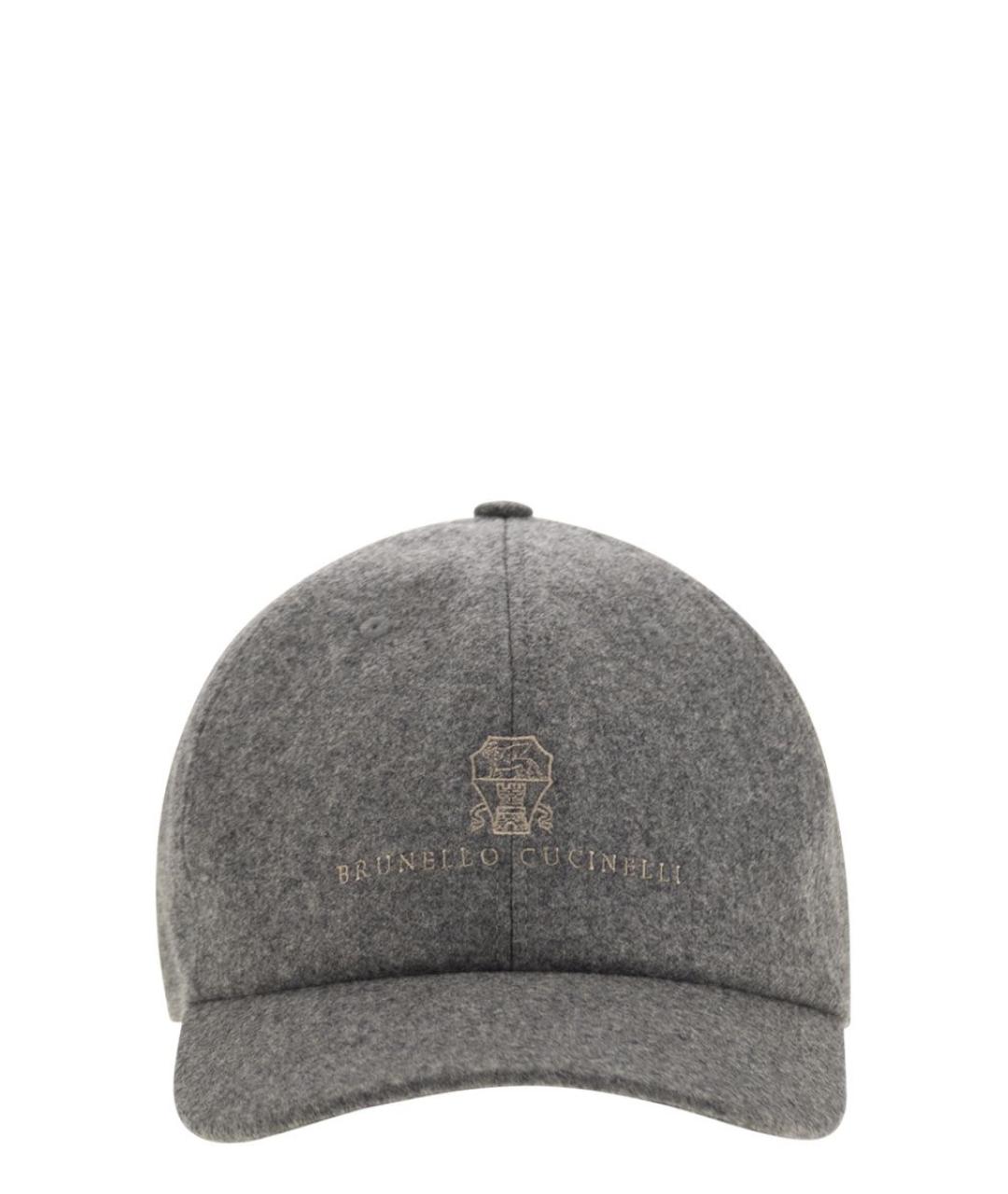 BRUNELLO CUCINELLI Серая шерстяная кепка/бейсболка, фото 1
