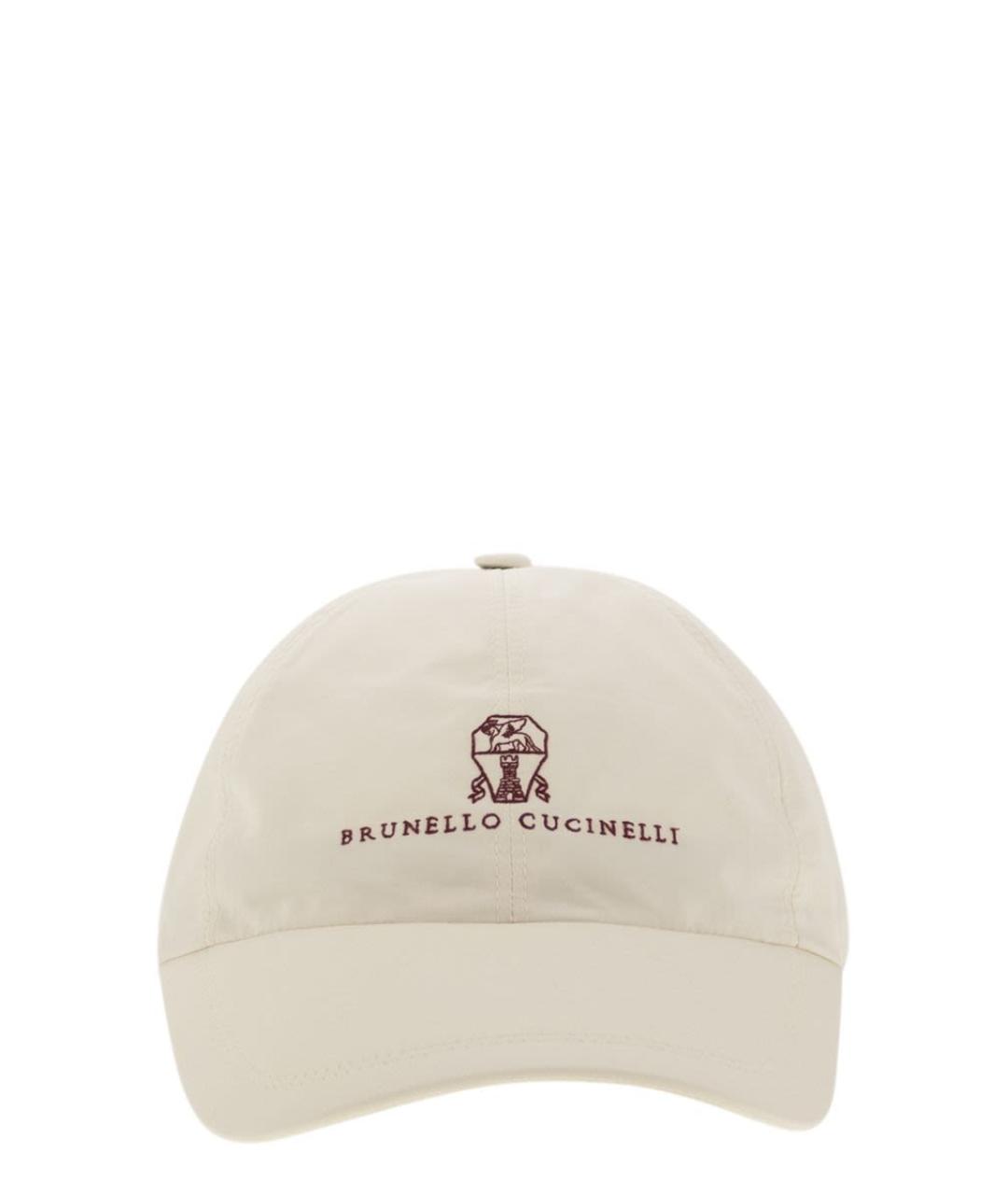 BRUNELLO CUCINELLI Бежевая синтетическая кепка/бейсболка, фото 1