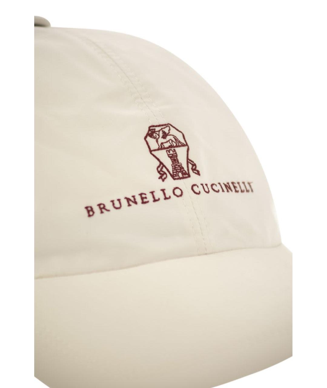 BRUNELLO CUCINELLI Бежевая синтетическая кепка/бейсболка, фото 4