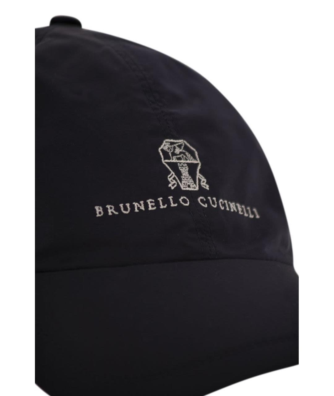 BRUNELLO CUCINELLI Темно-синяя синтетическая кепка/бейсболка, фото 4