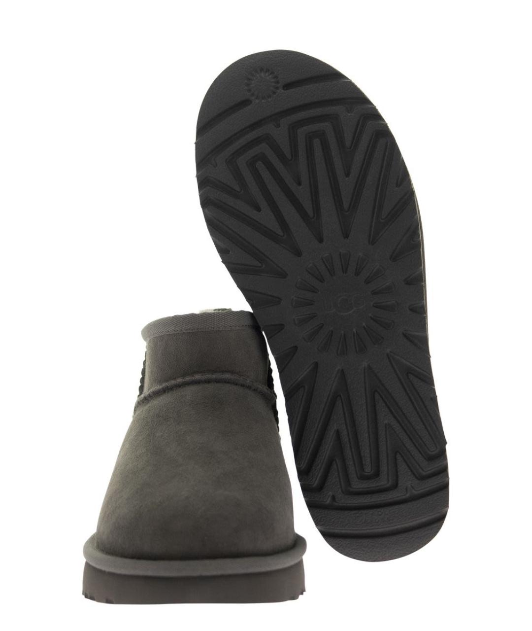 UGG AUSTRALIA Серые кожаные ботинки, фото 5