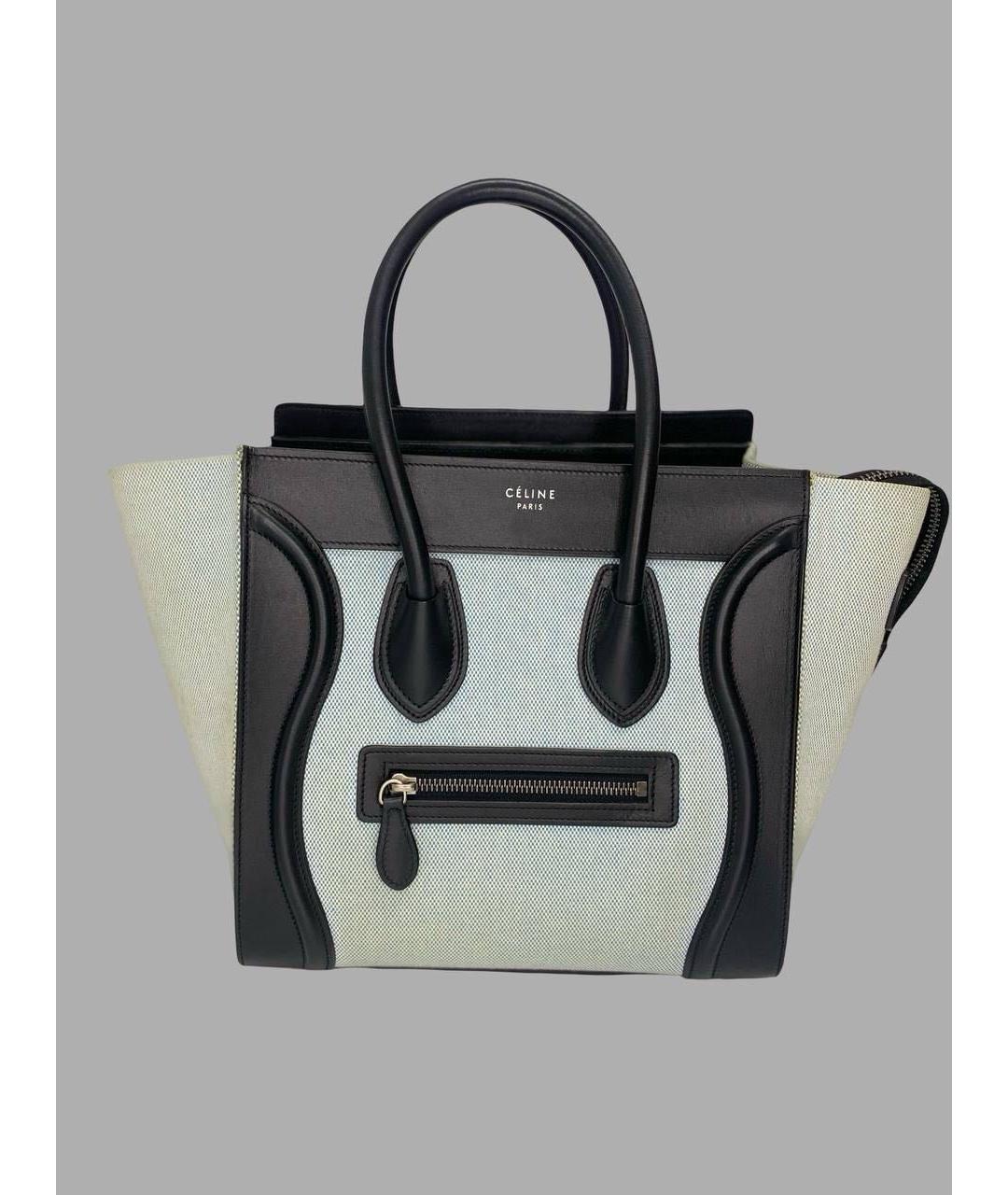 CELINE Бирюзовая сумка тоут, фото 7