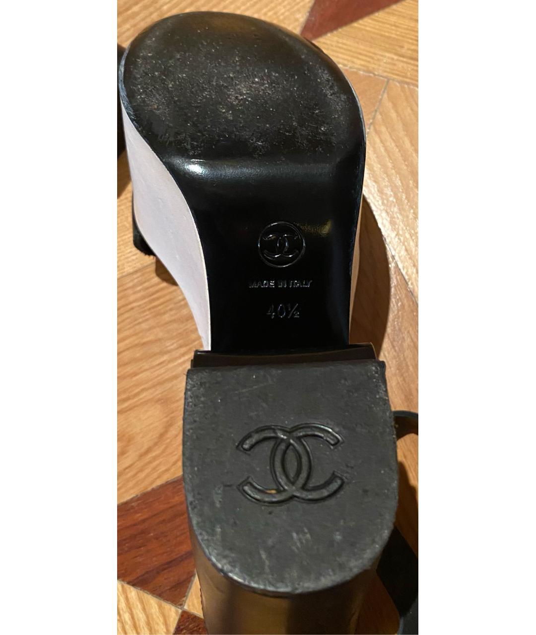 CHANEL Кожаные босоножки, фото 7