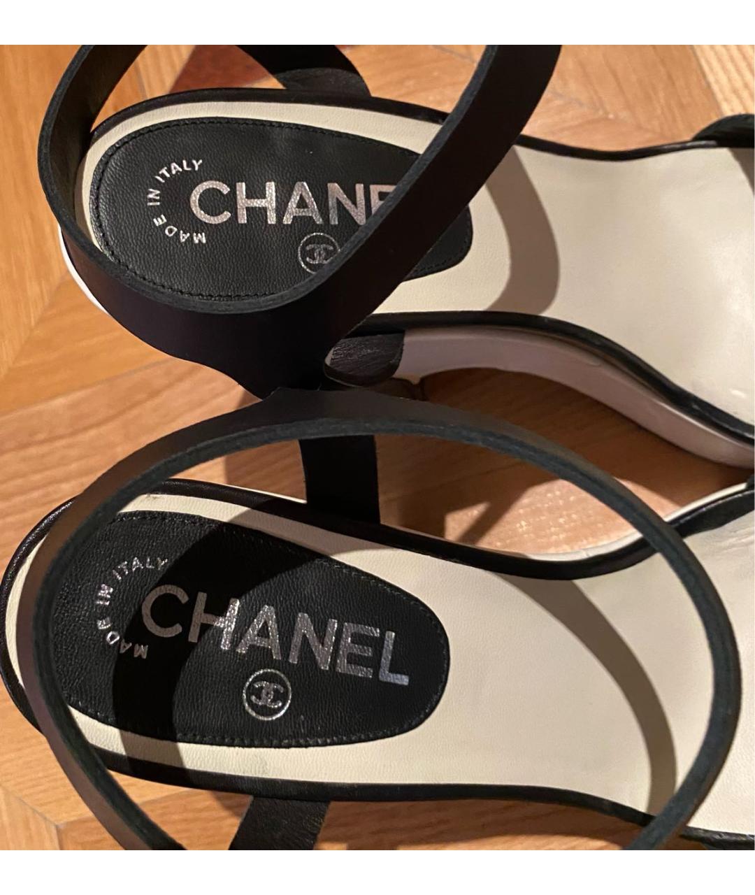 CHANEL Кожаные босоножки, фото 6