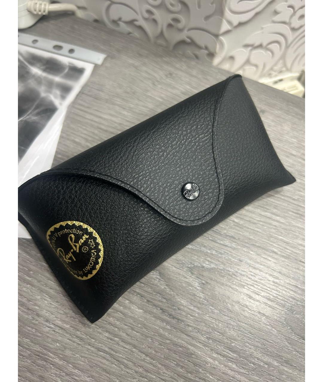 RAY BAN Коричневые пластиковые солнцезащитные очки, фото 4