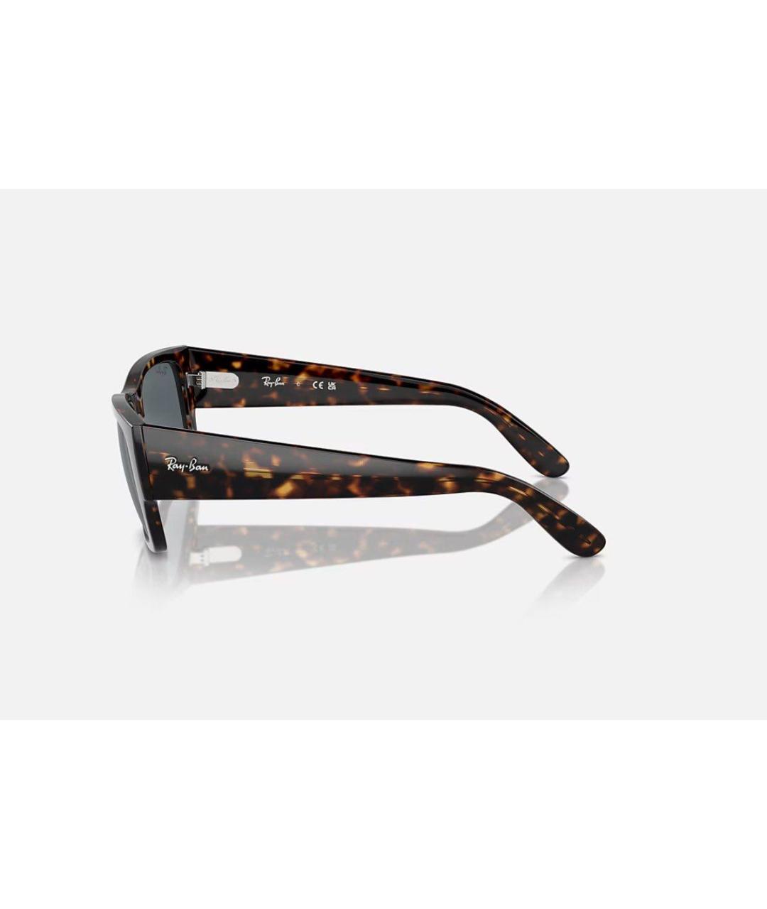 RAY BAN Коричневые пластиковые солнцезащитные очки, фото 2