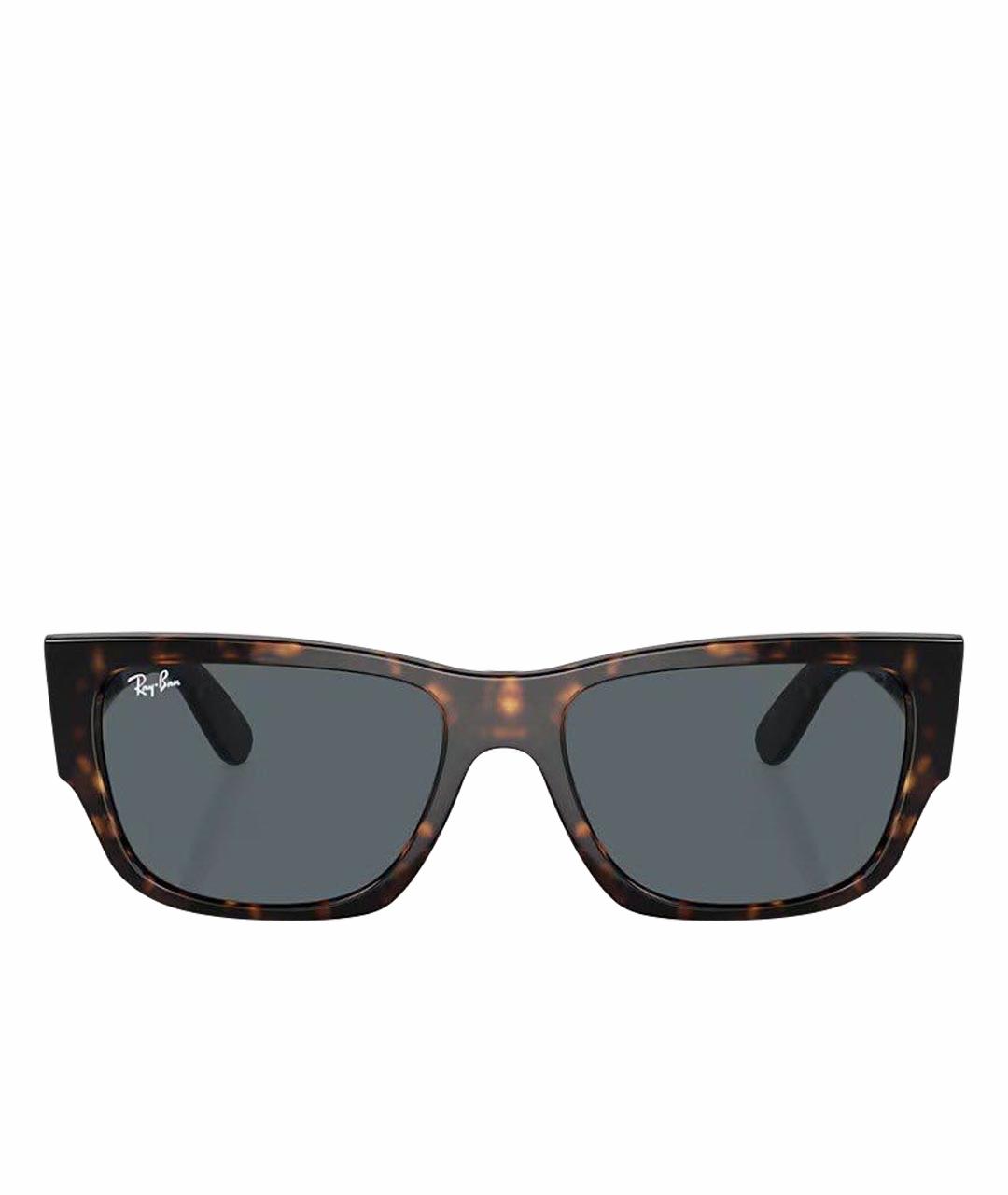 RAY BAN Коричневые пластиковые солнцезащитные очки, фото 1