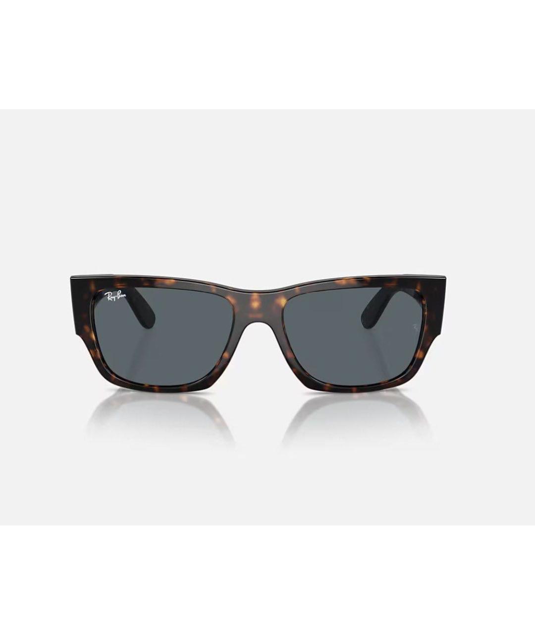 RAY BAN Коричневые пластиковые солнцезащитные очки, фото 9