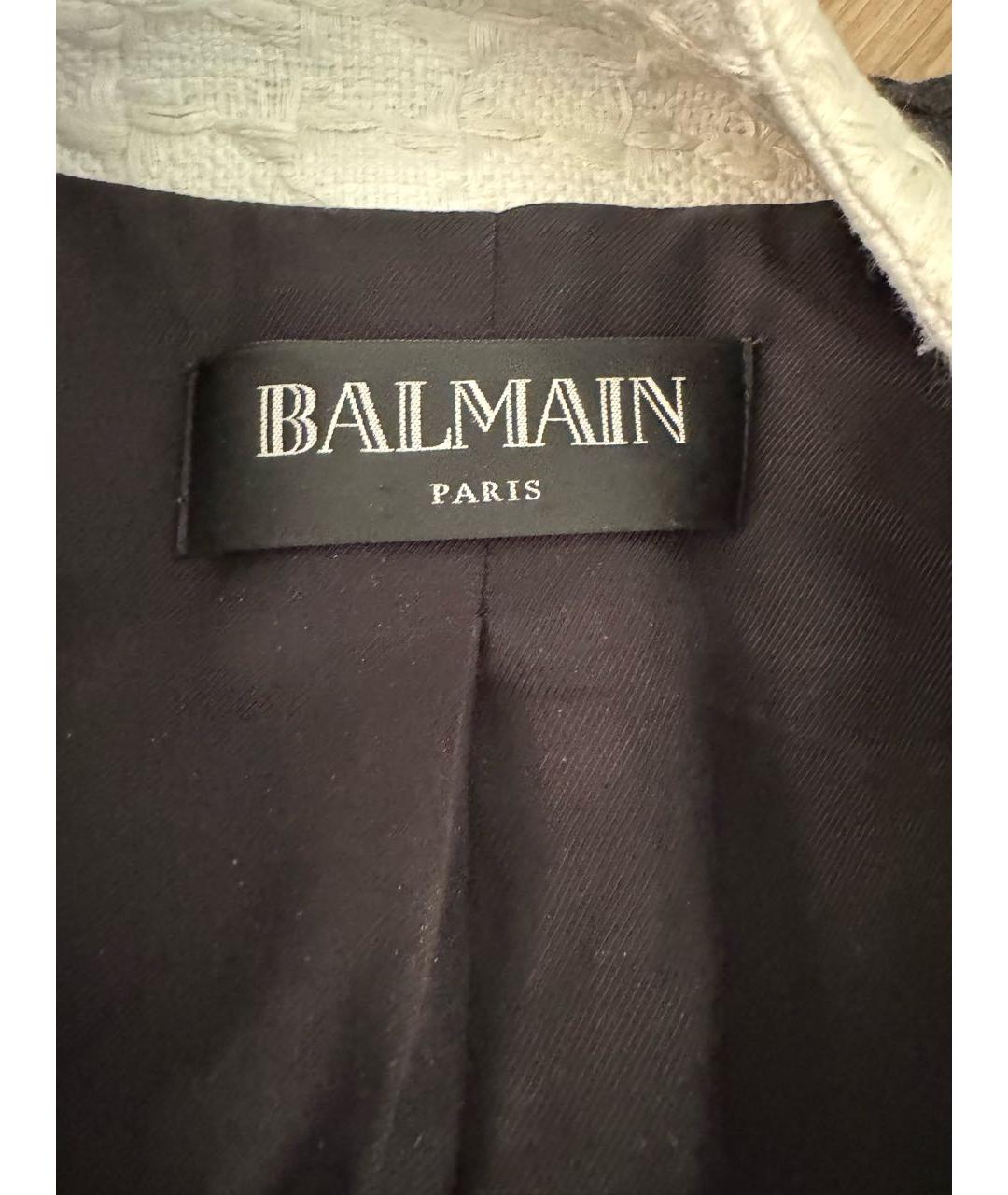 BALMAIN Темно-синий хлопковый жакет/пиджак, фото 5
