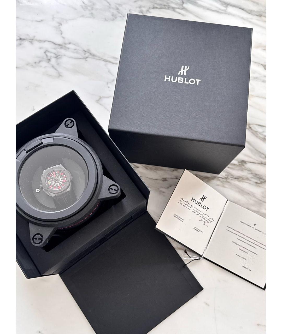 HUBLOT Черные керамические часы, фото 4