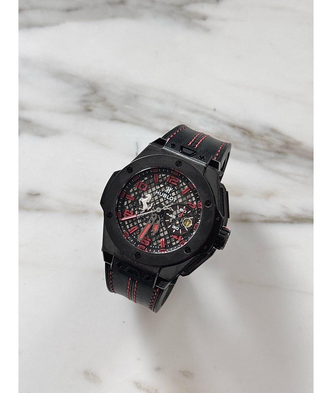 HUBLOT Черные керамические часы, фото 7