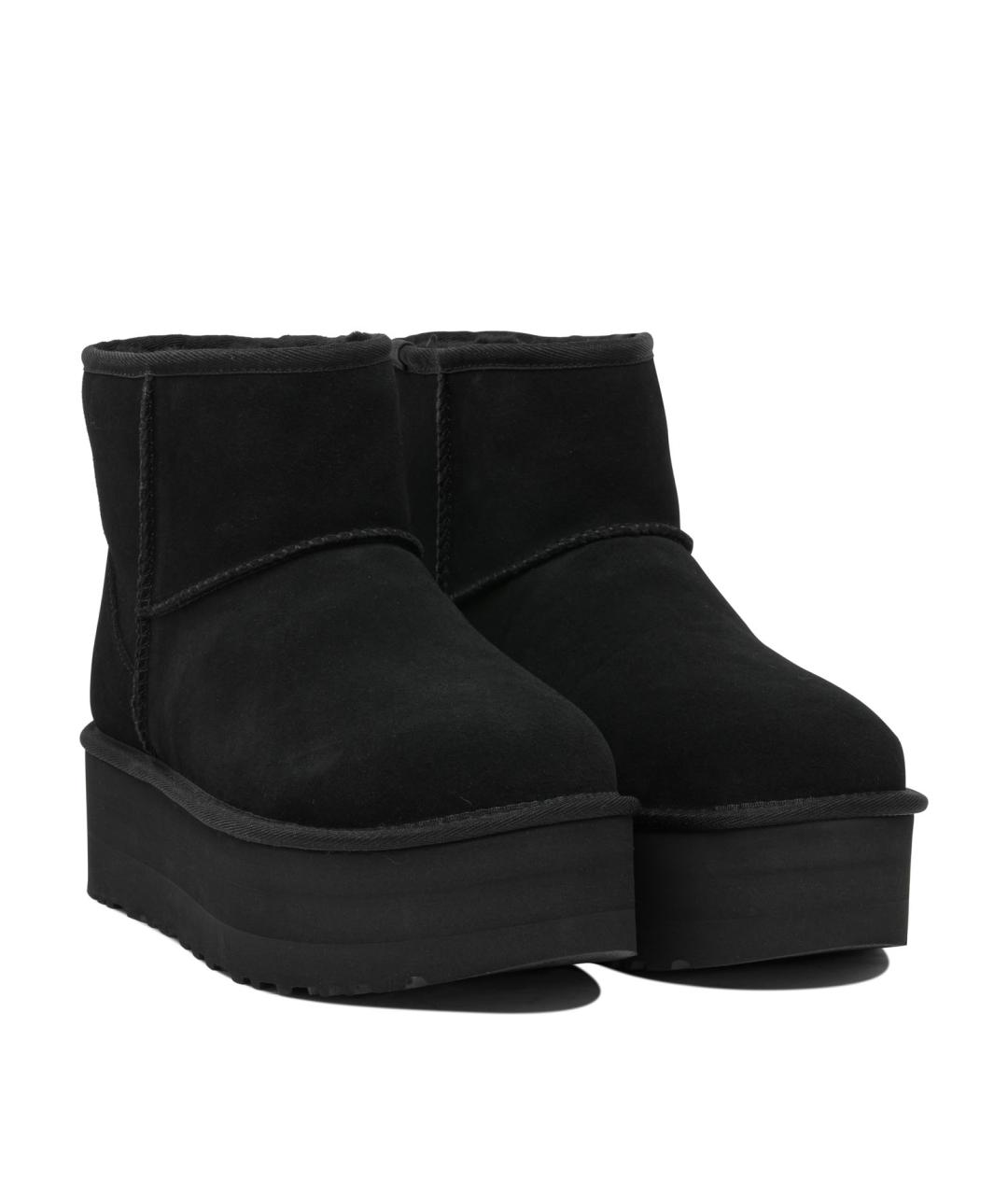 UGG AUSTRALIA Черные нубуковые ботинки, фото 2