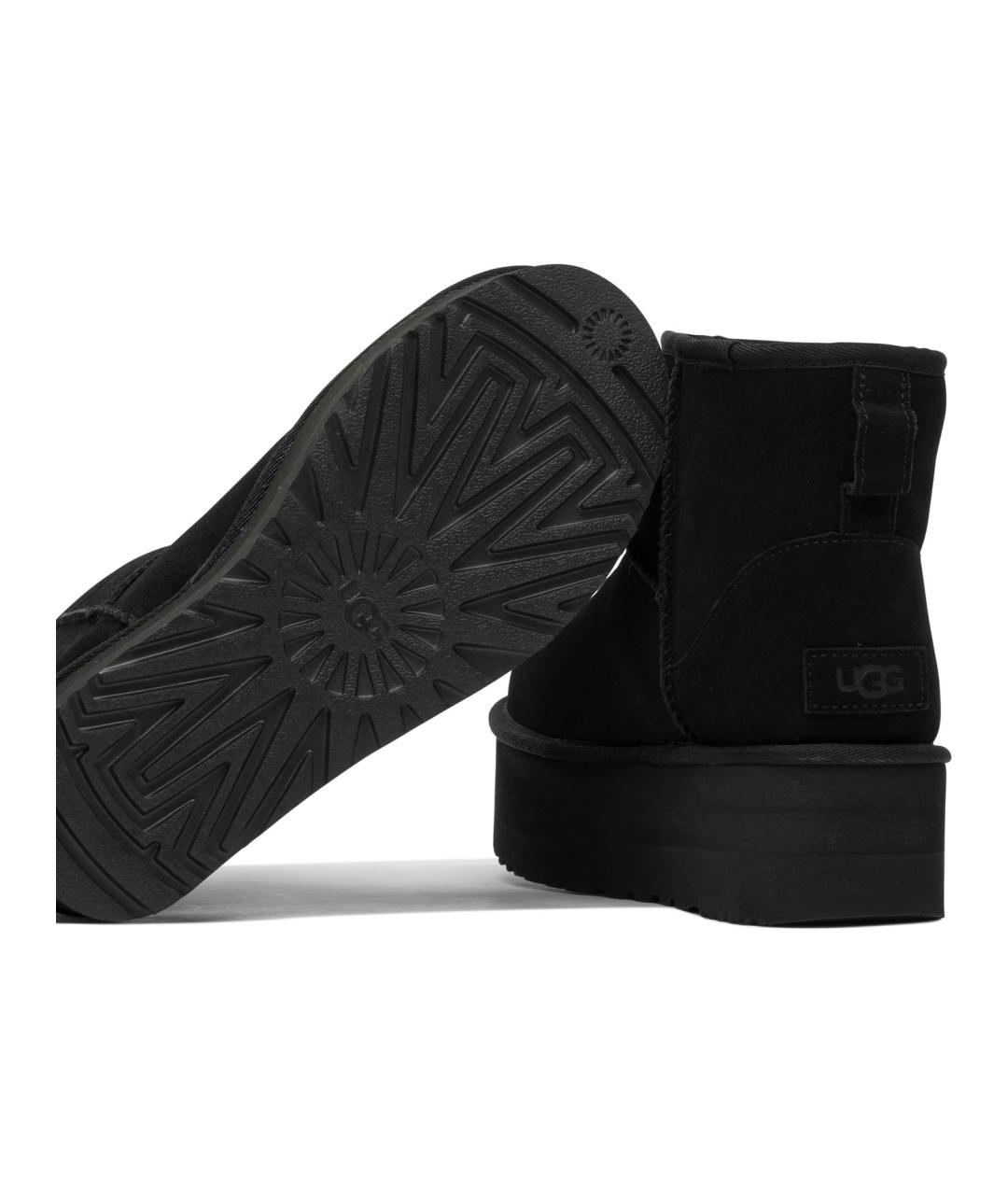 UGG AUSTRALIA Черные нубуковые ботинки, фото 5