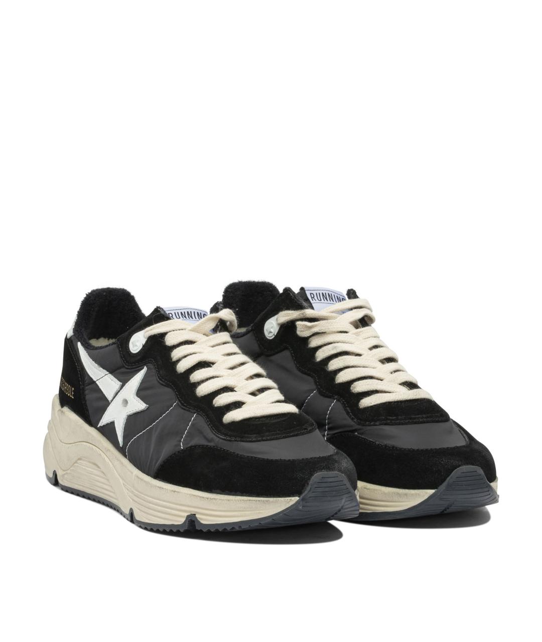 GOLDEN GOOSE DELUXE BRAND Черные синтетические низкие кроссовки / кеды, фото 2