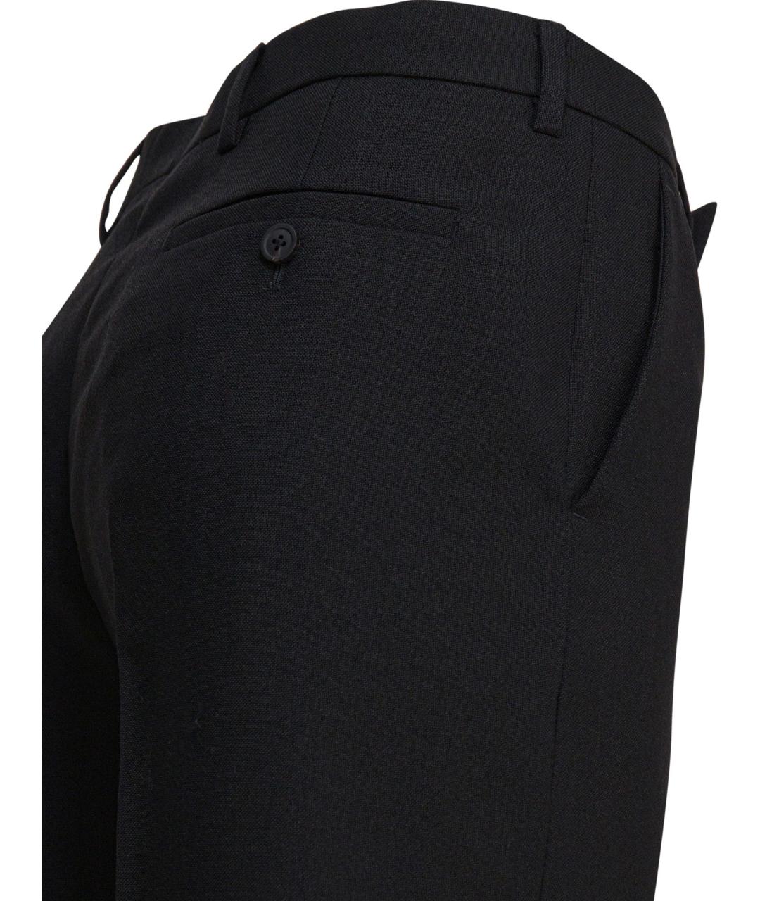 RICK OWENS Черные шерстяные прямые брюки, фото 4
