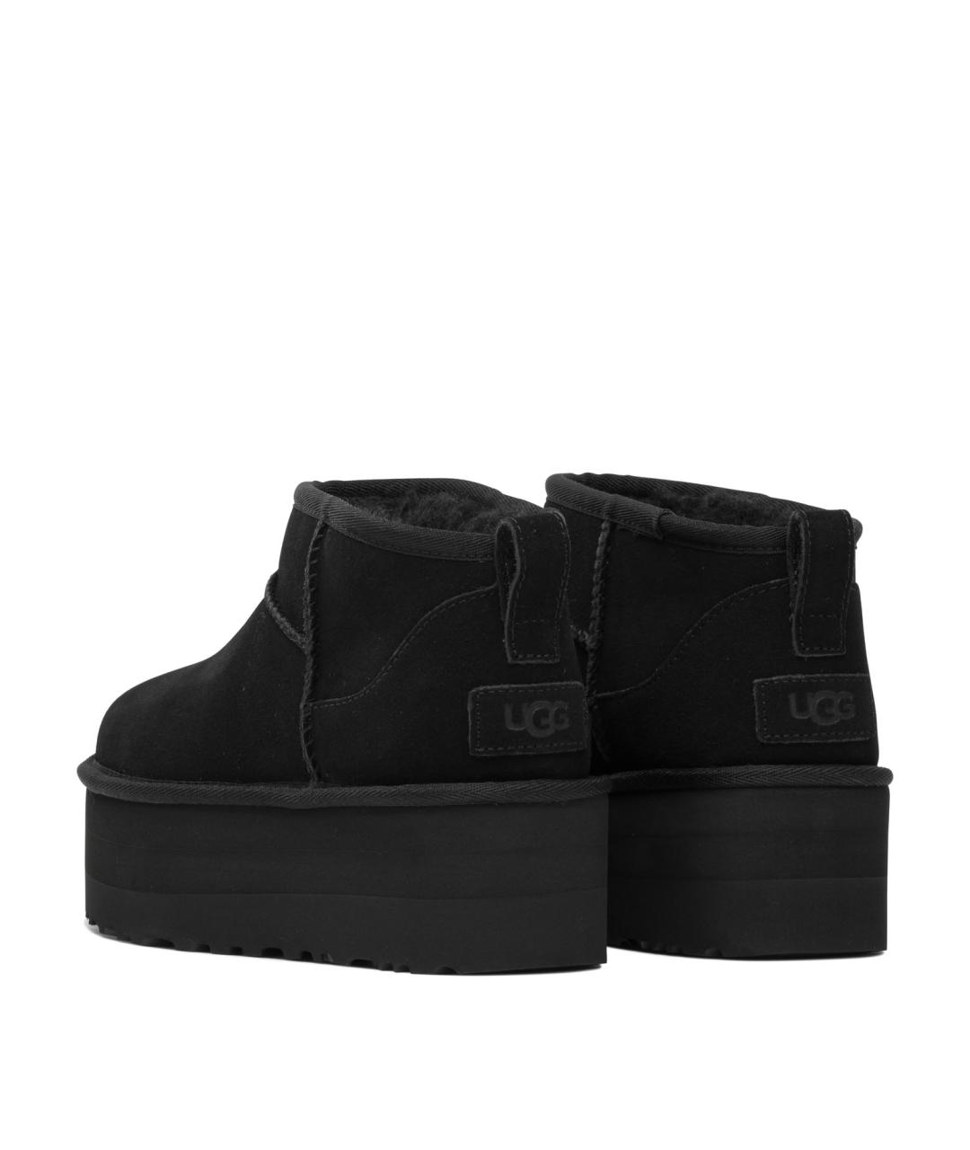 UGG AUSTRALIA Черные нубуковые ботинки, фото 4