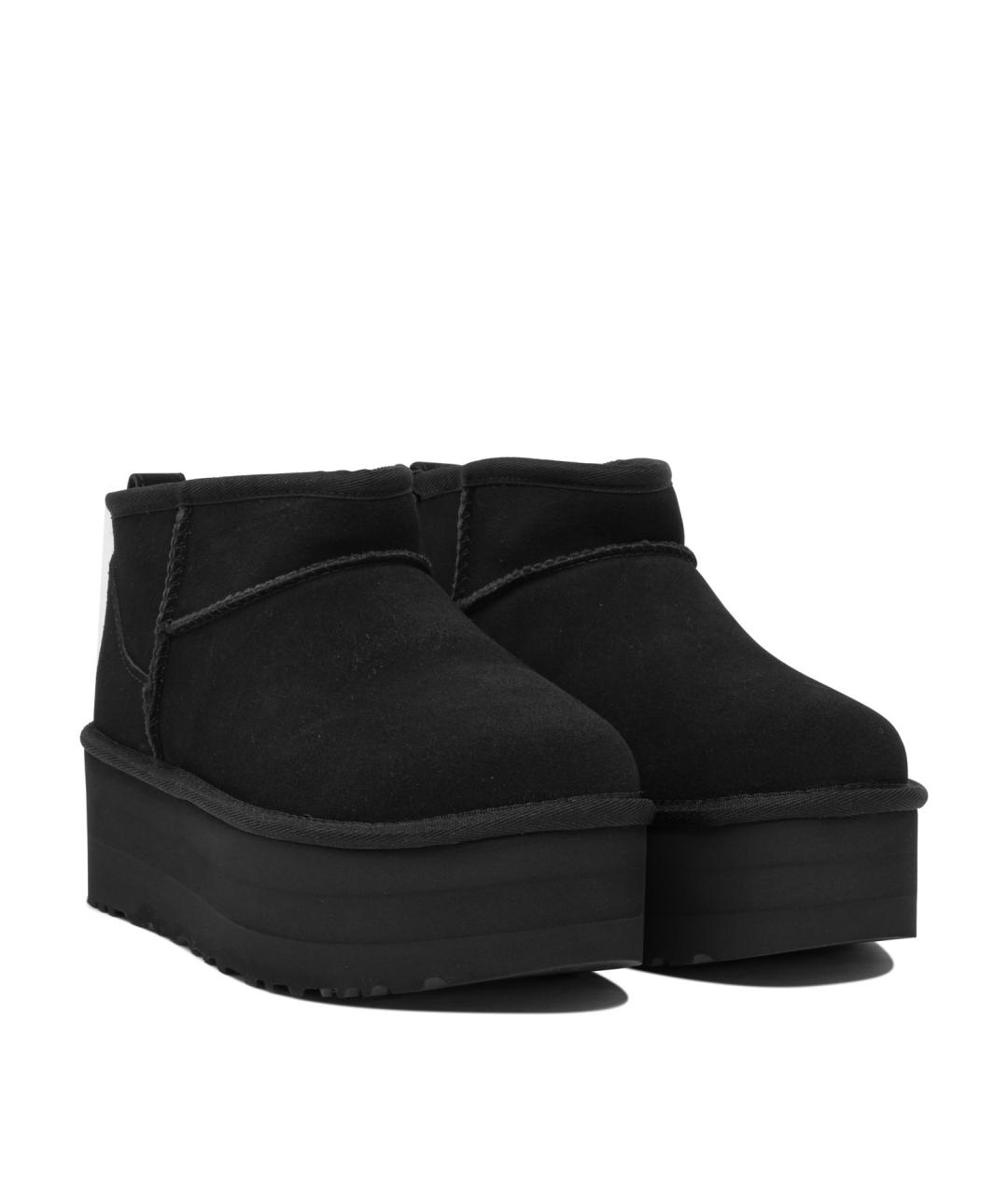 UGG AUSTRALIA Черные нубуковые ботинки, фото 2