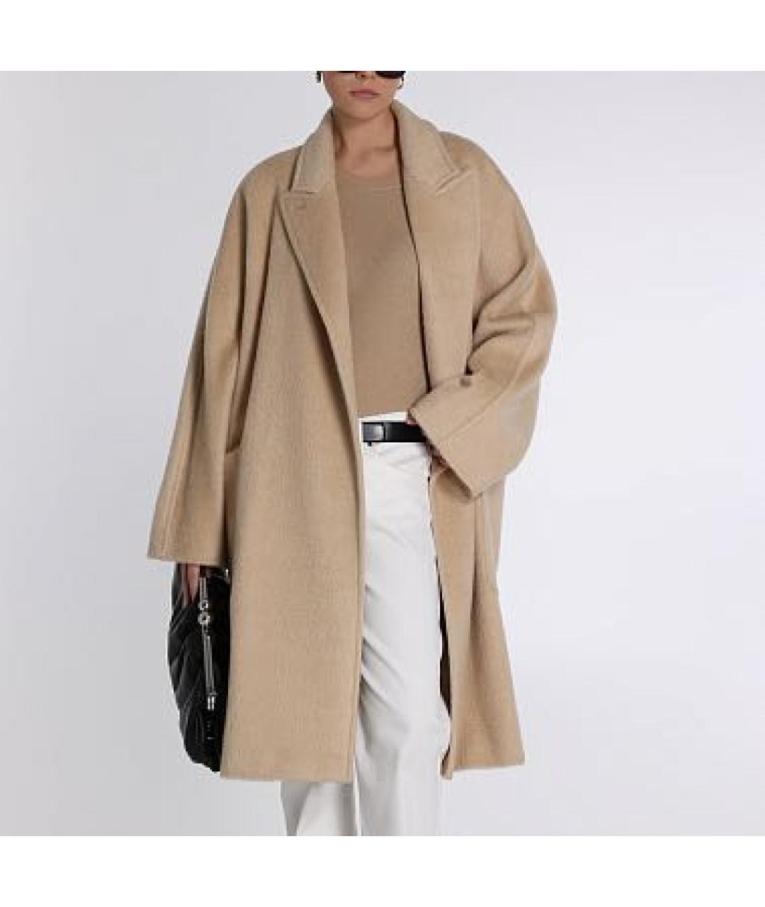 MAX MARA Бежевое шерстяное пальто, фото 2