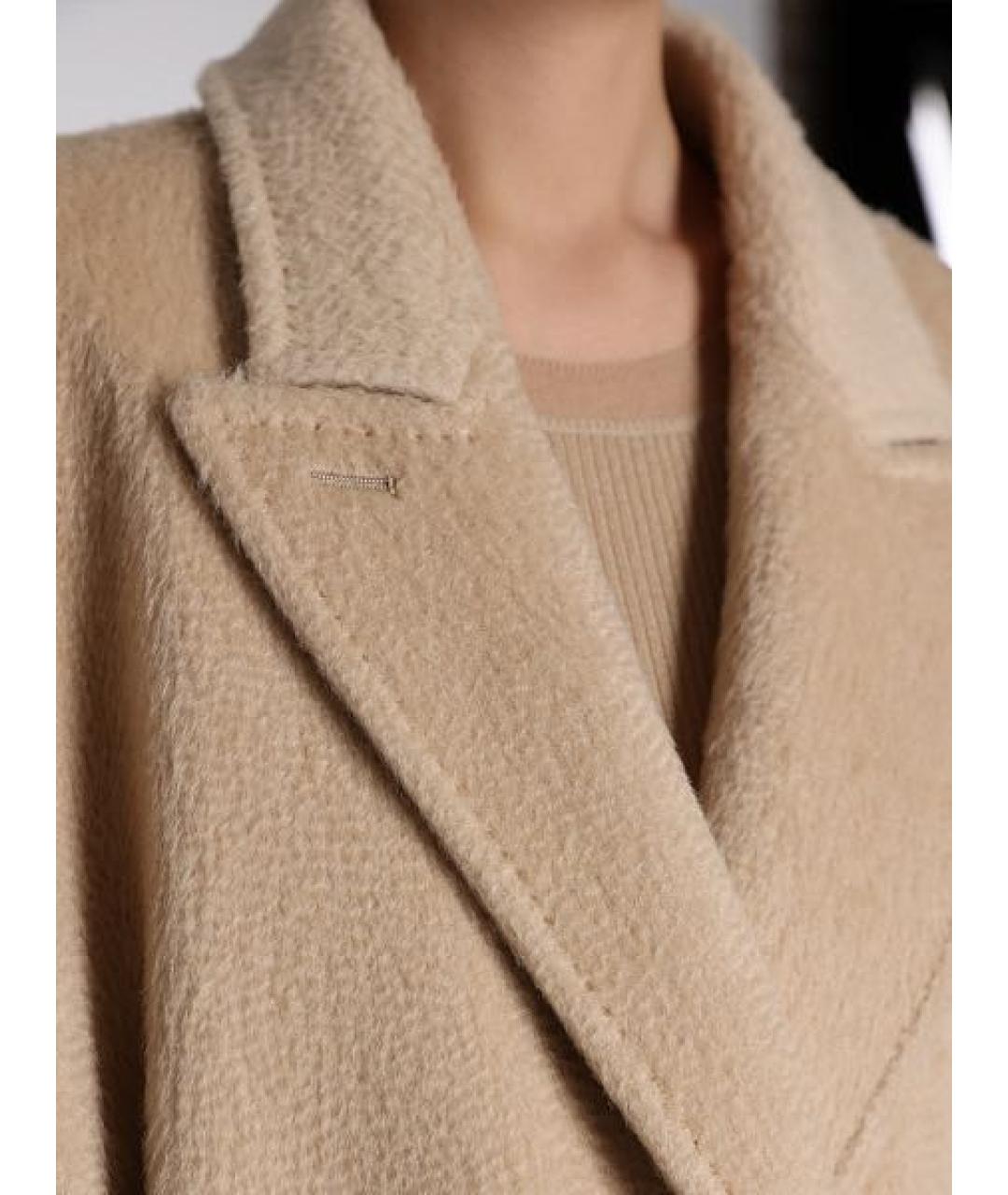 MAX MARA Бежевое шерстяное пальто, фото 3