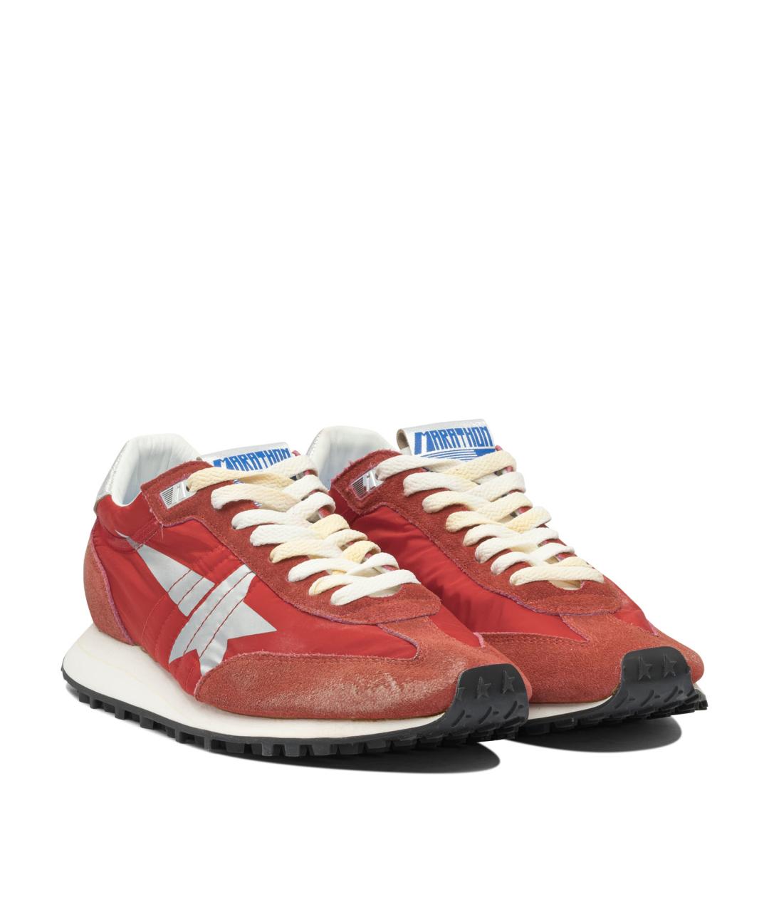 GOLDEN GOOSE DELUXE BRAND Красные синтетические низкие кроссовки / кеды, фото 2