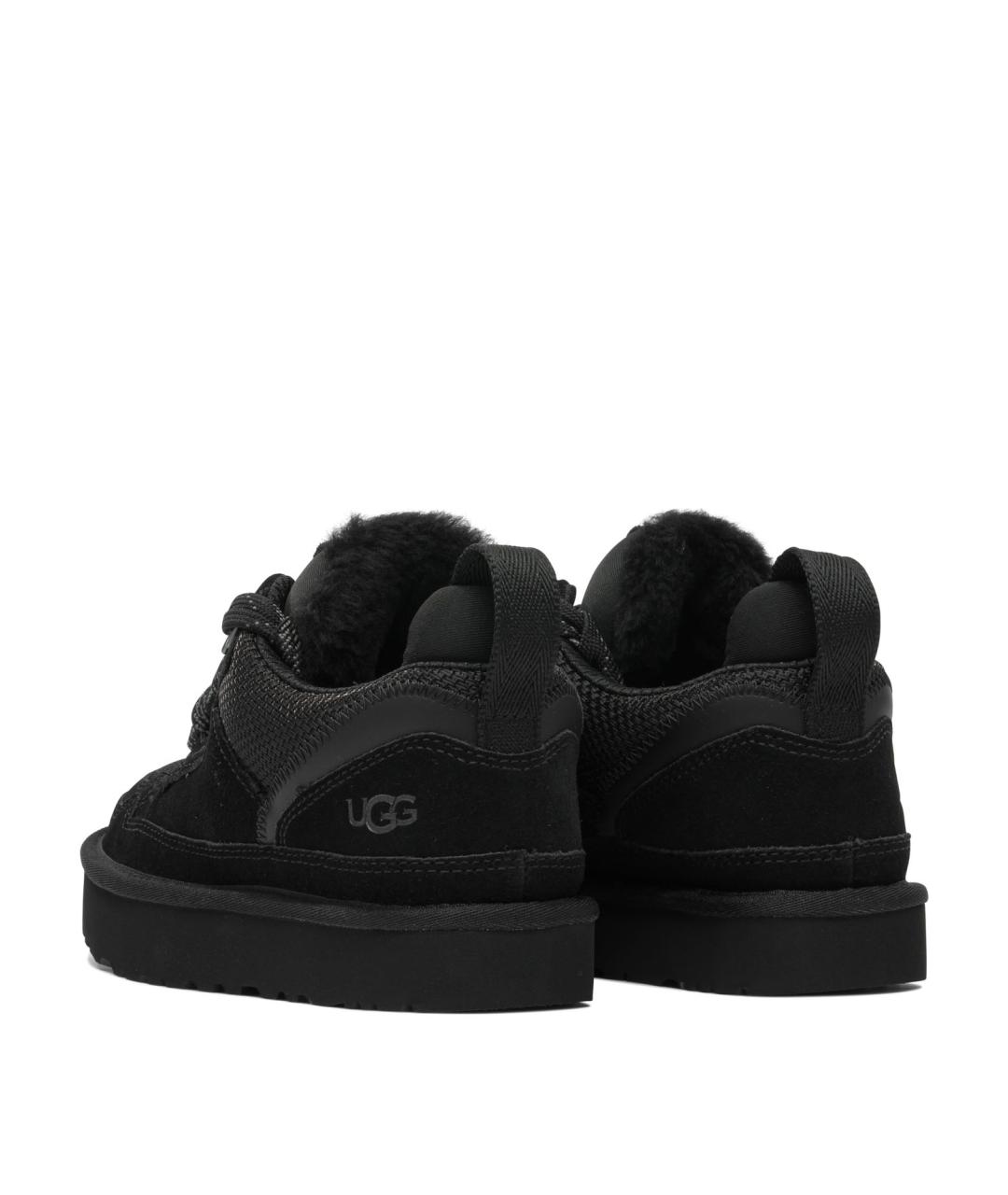 UGG AUSTRALIA Черные нубуковые кеды, фото 4