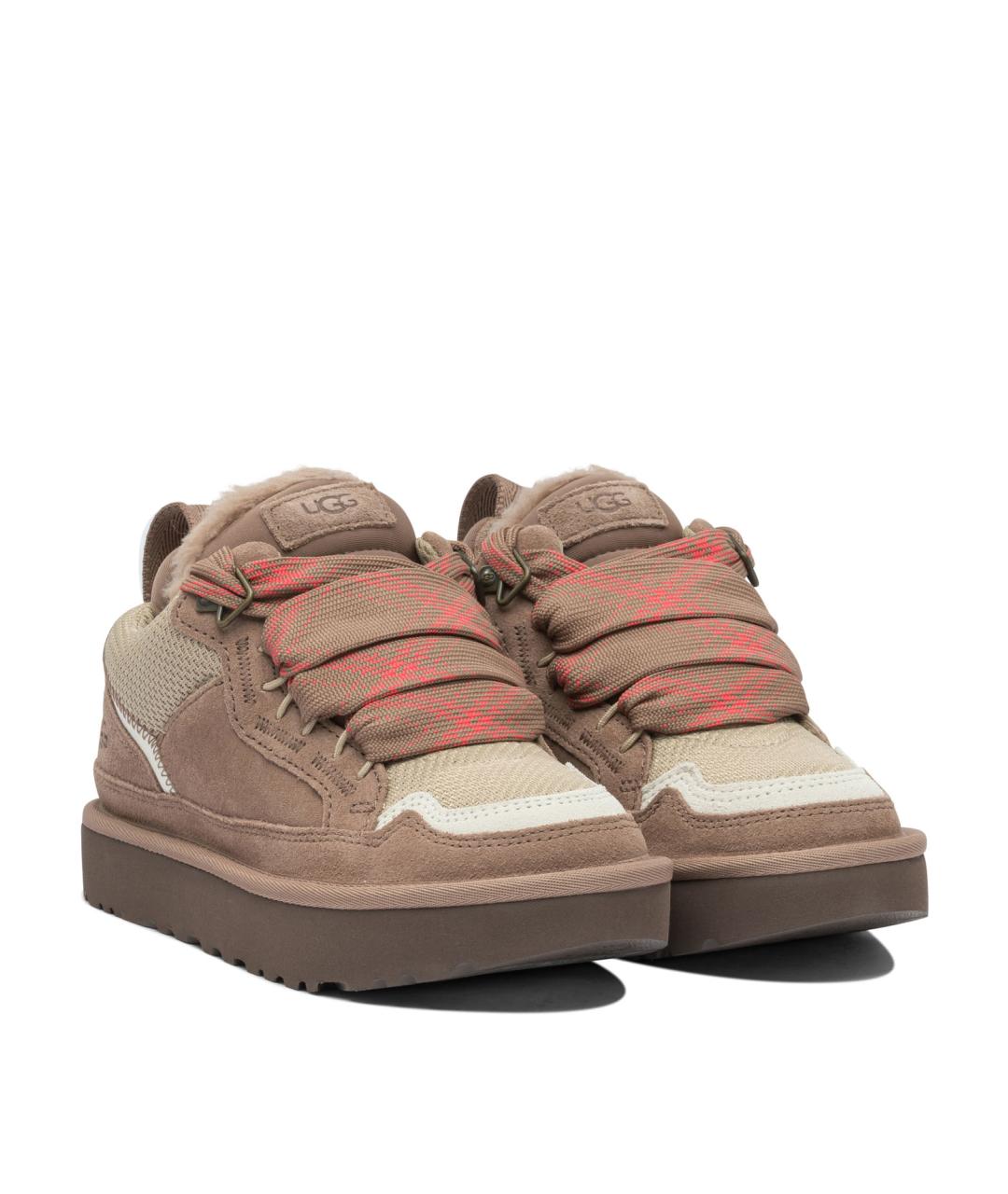 UGG AUSTRALIA Коричневые нубуковые кеды, фото 2