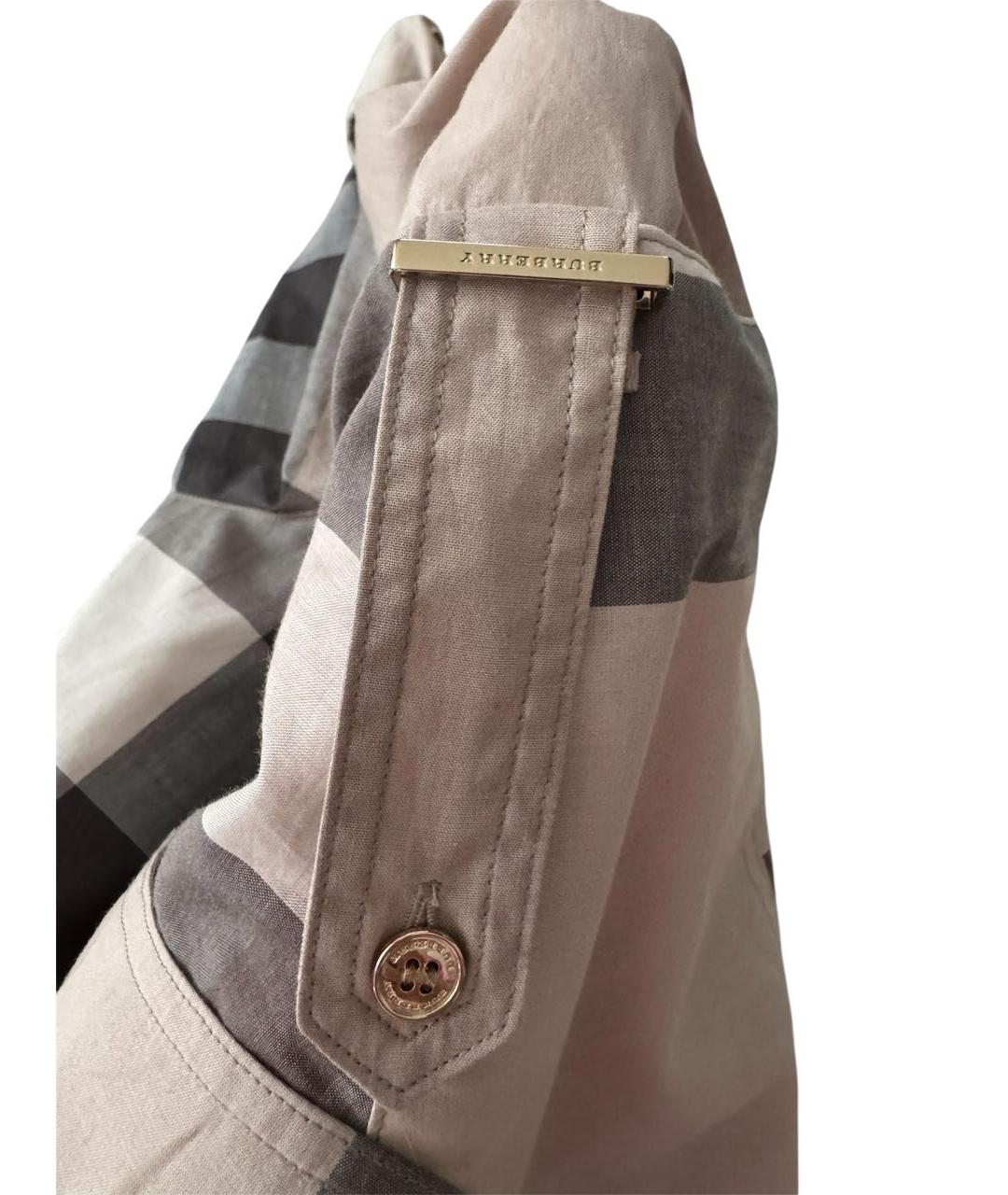 BURBERRY Мульти хлопковое повседневное платье, фото 4