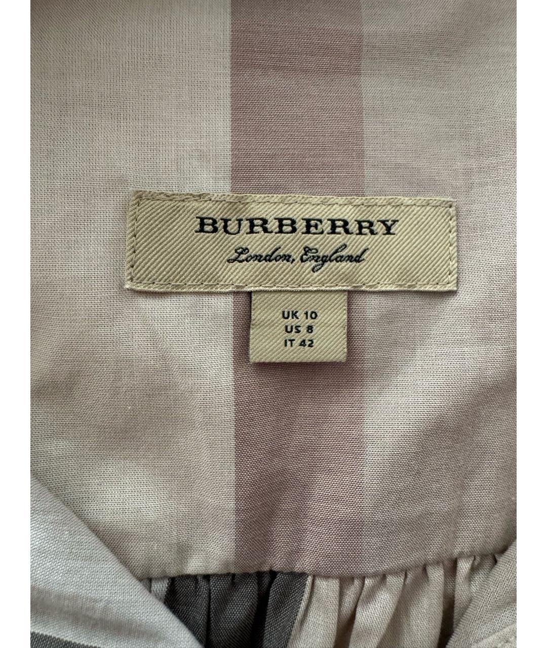 BURBERRY Мульти хлопковое повседневное платье, фото 6