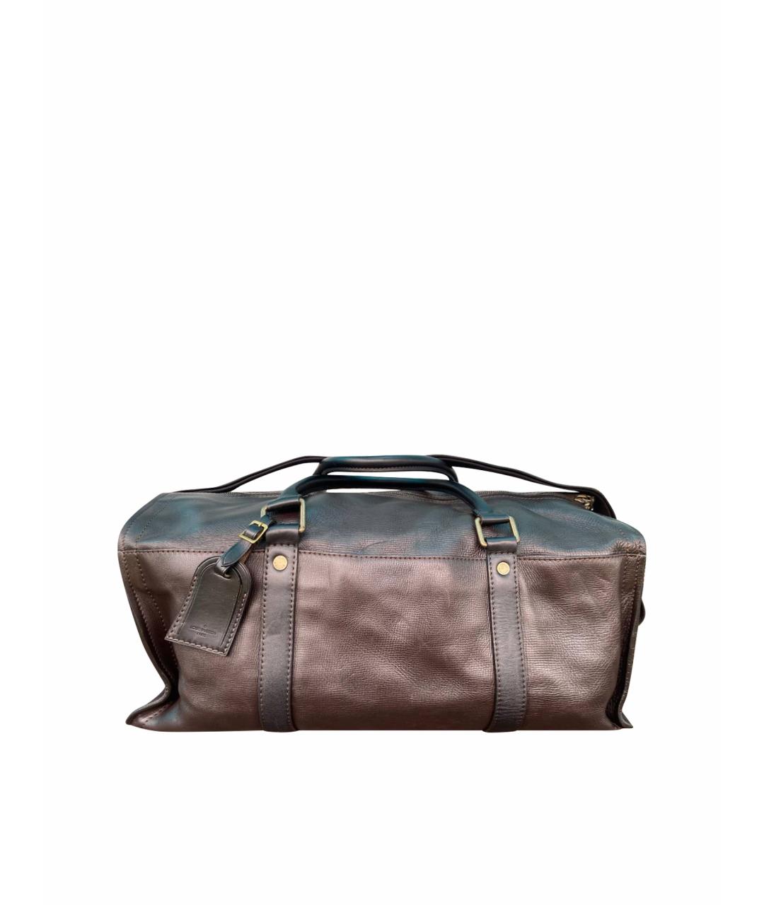 LOUIS VUITTON Коричневая кожаная дорожная/спортивная сумка, фото 1