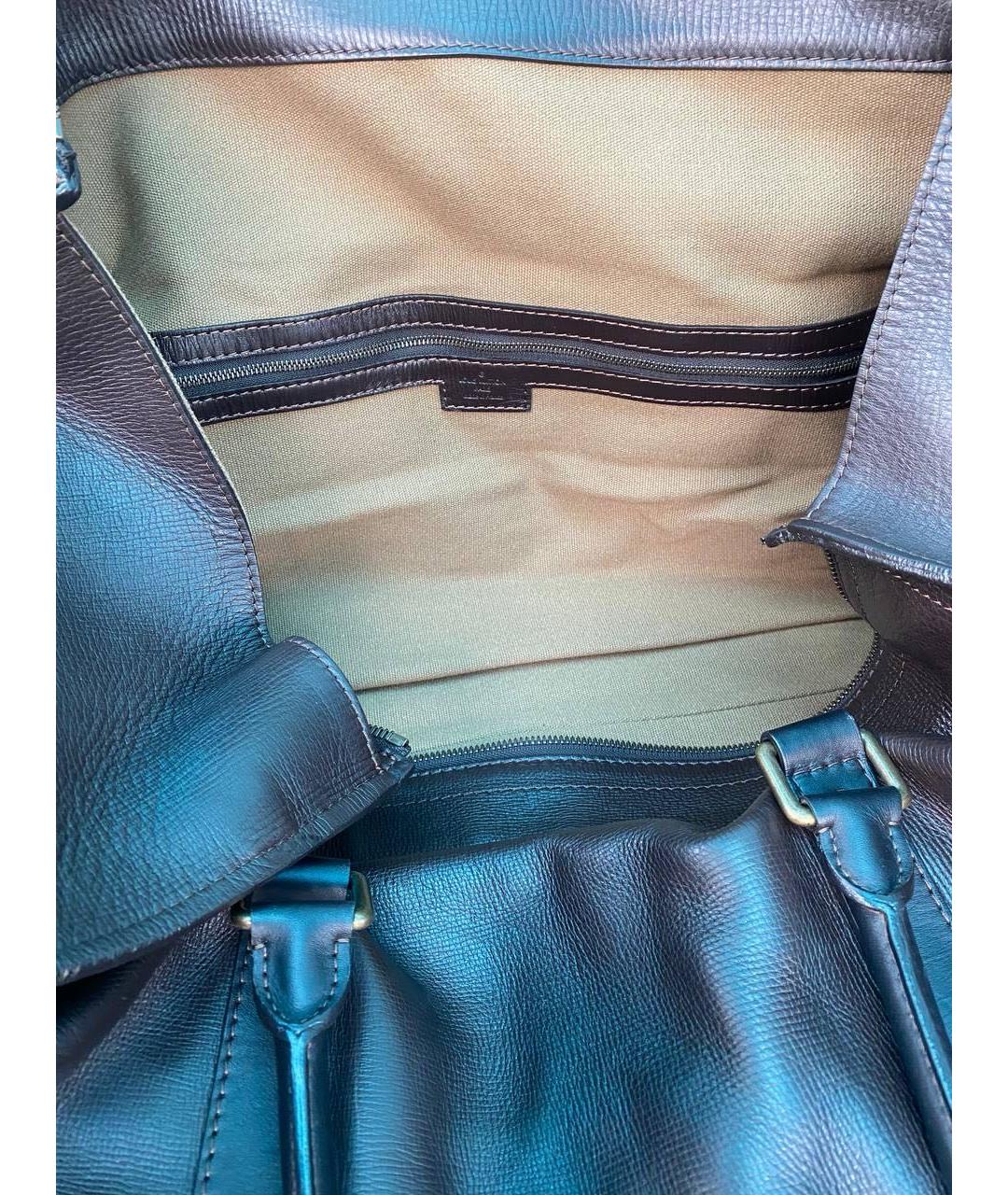 LOUIS VUITTON Коричневая кожаная дорожная/спортивная сумка, фото 4