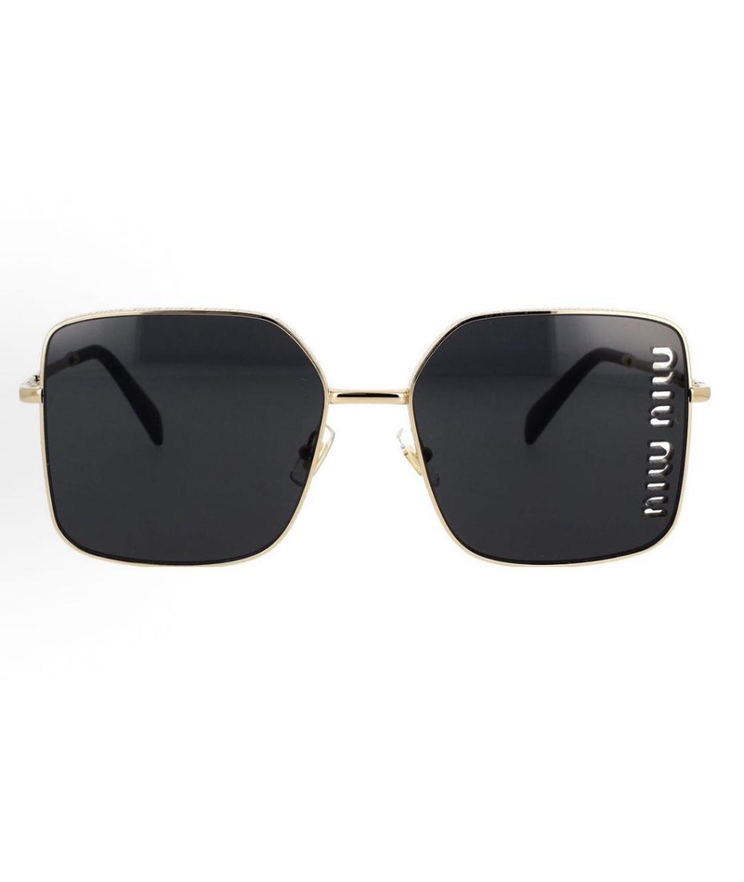 MIU MIU Золотые солнцезащитные очки, фото 5