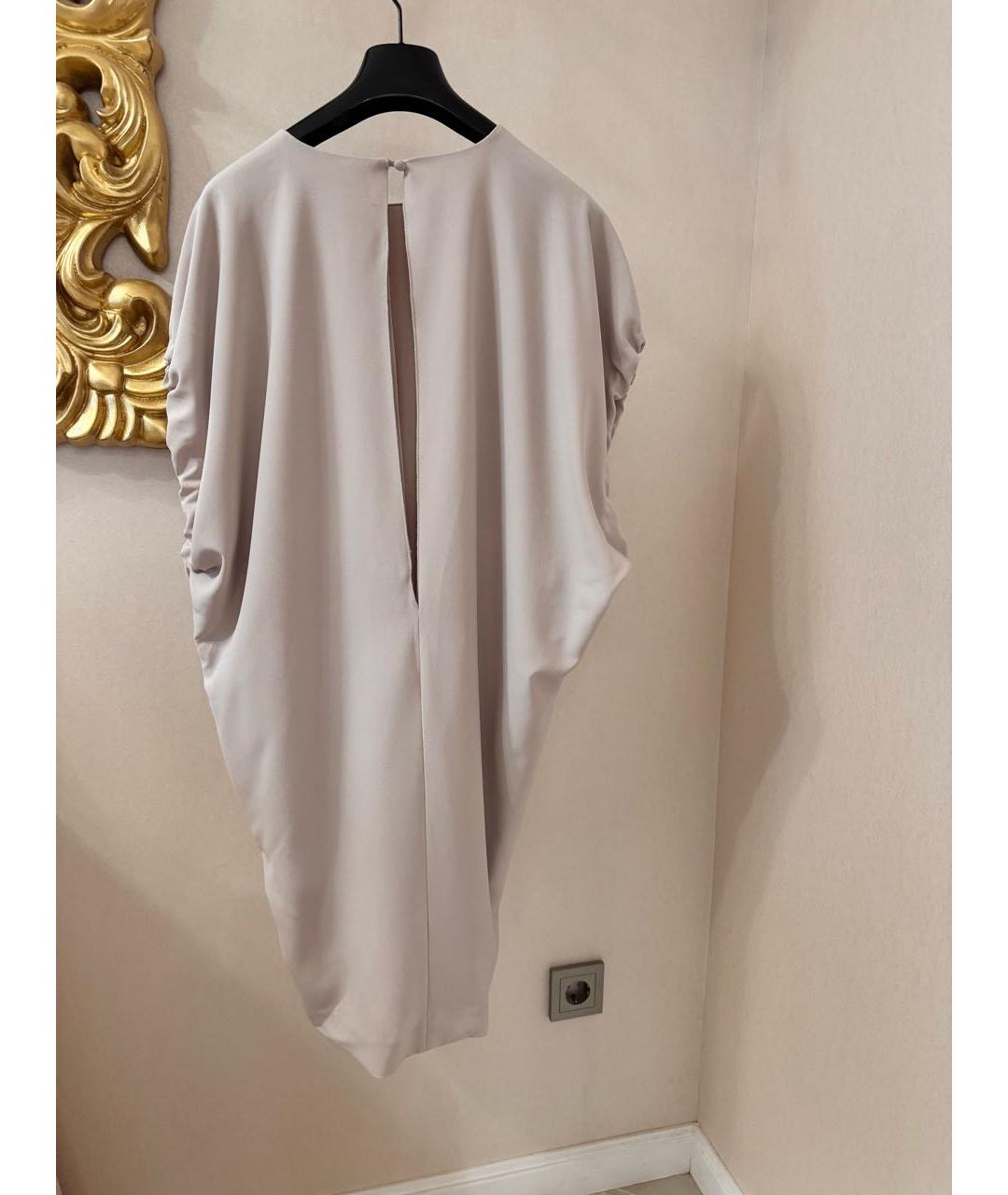 ACNE STUDIOS Бежевое полиэстеровое платье, фото 2