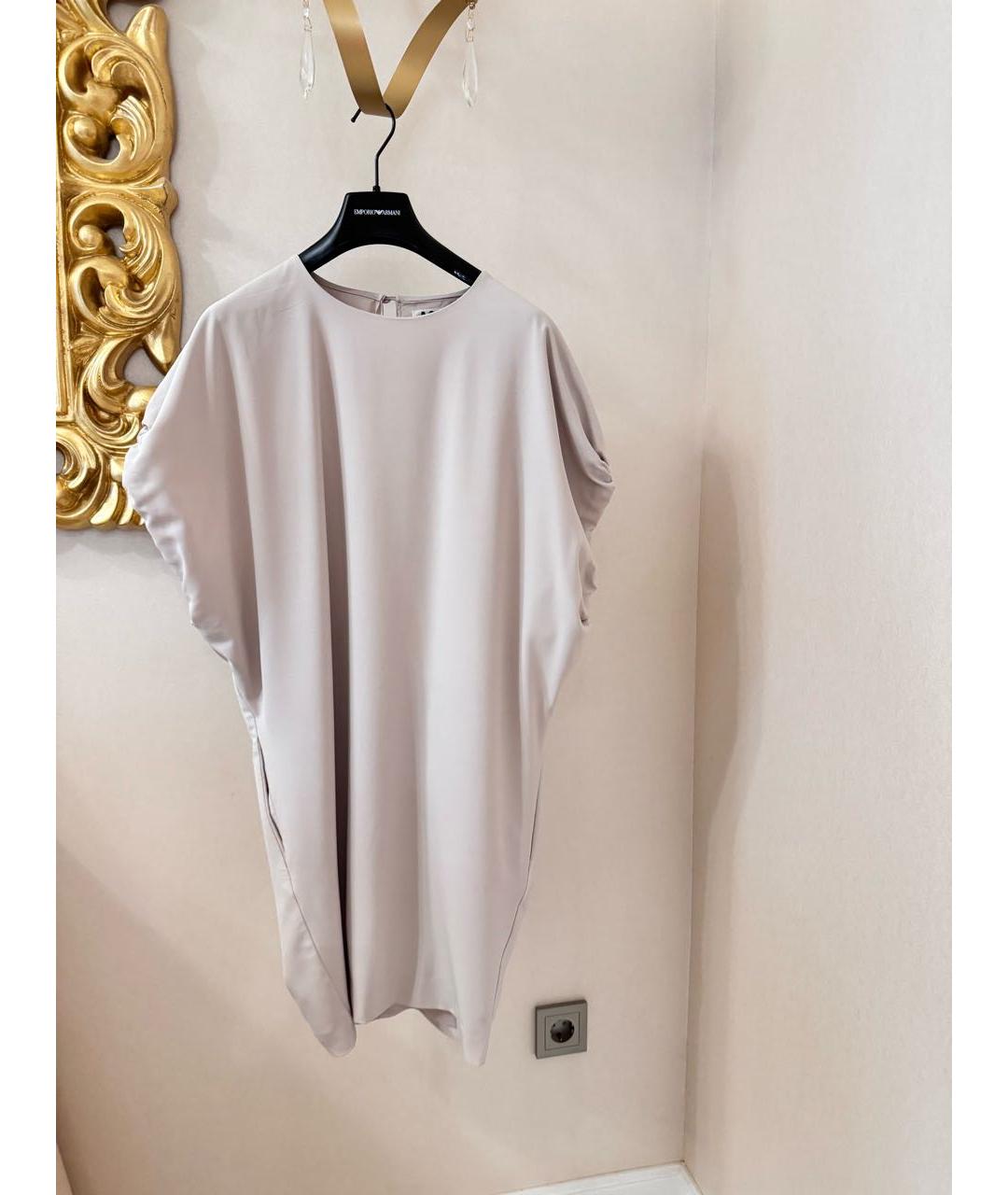 ACNE STUDIOS Бежевое полиэстеровое платье, фото 4