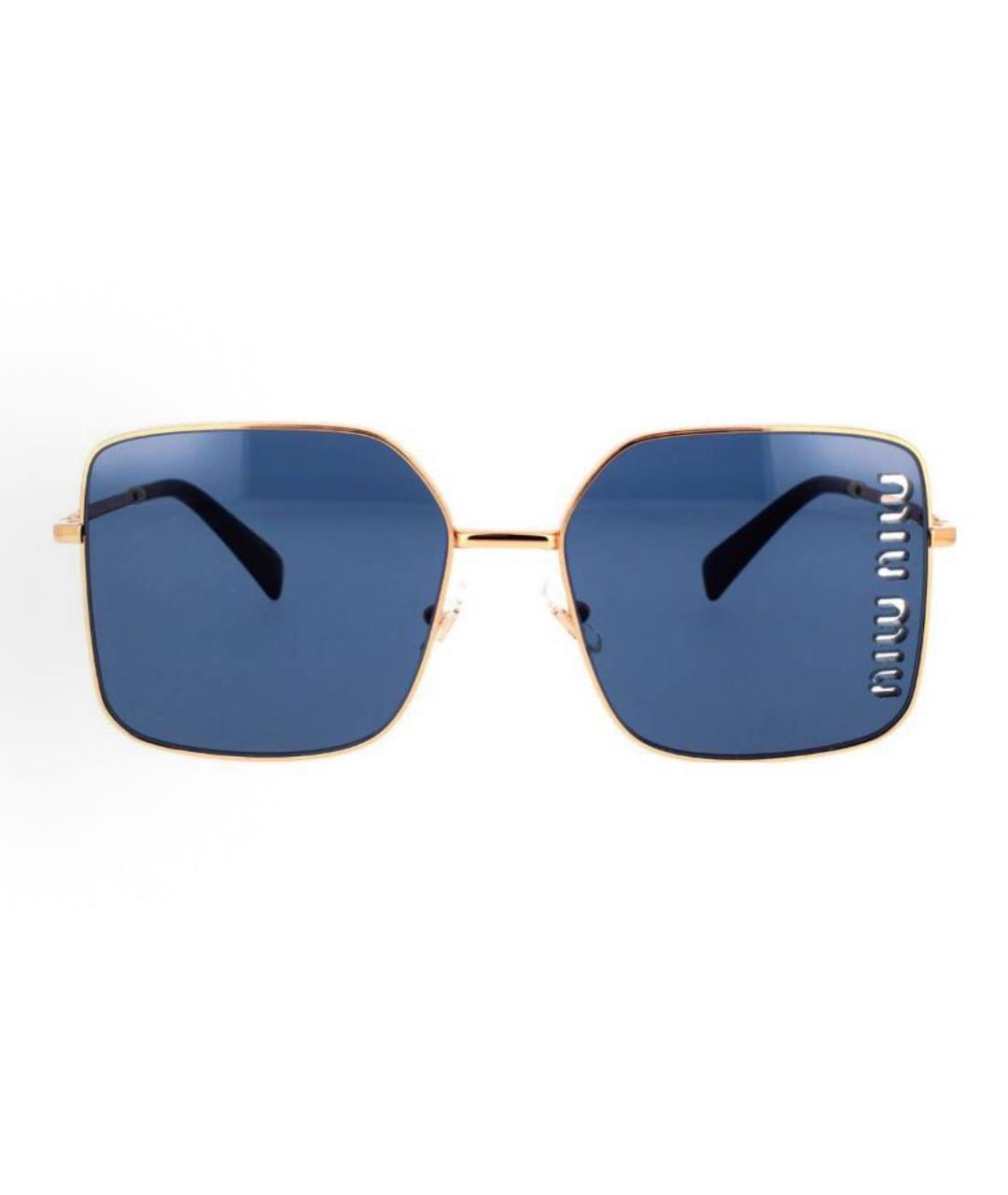 MIU MIU Синие металлические солнцезащитные очки, фото 1