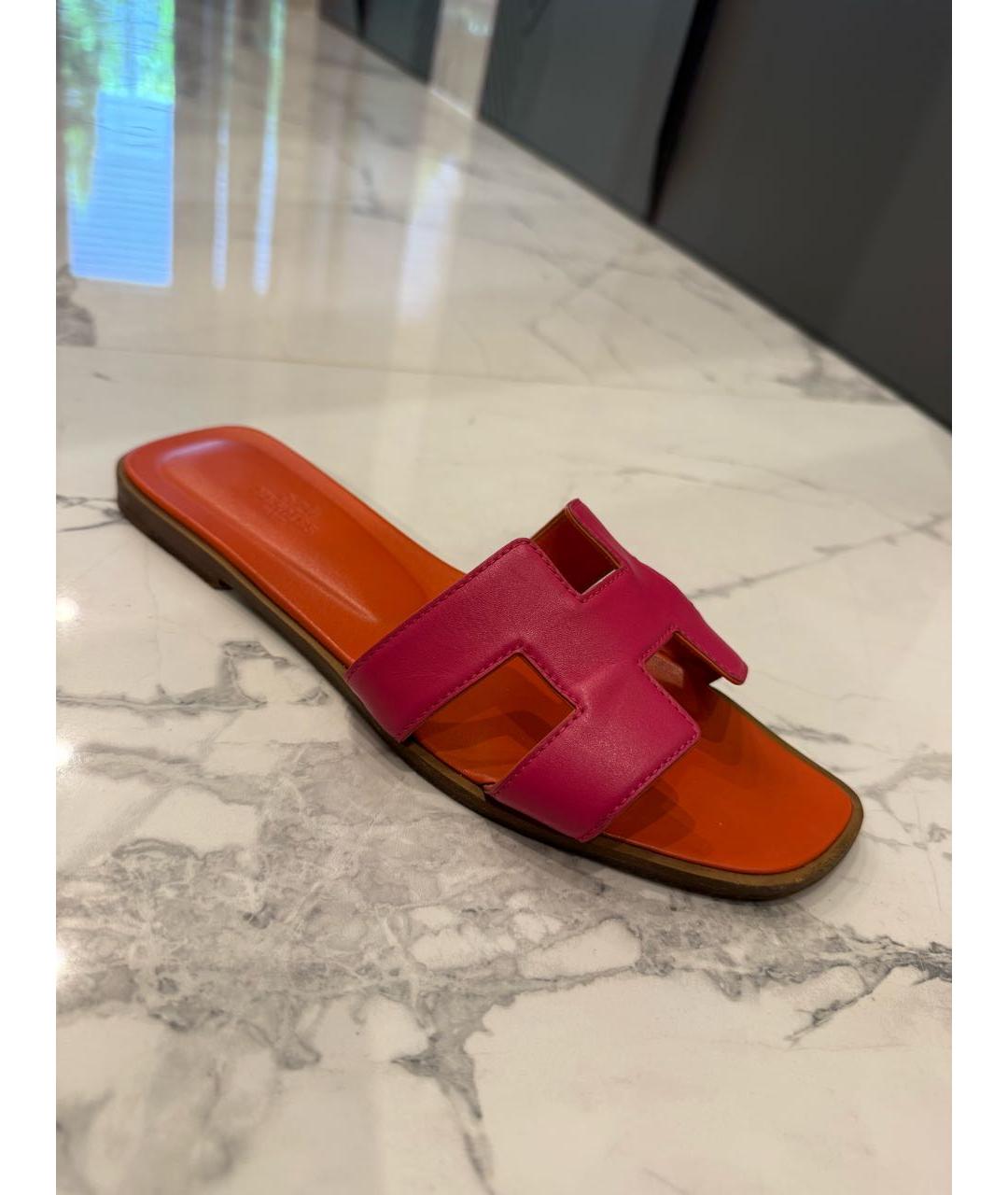 HERMES Кожаные шлепанцы, фото 6
