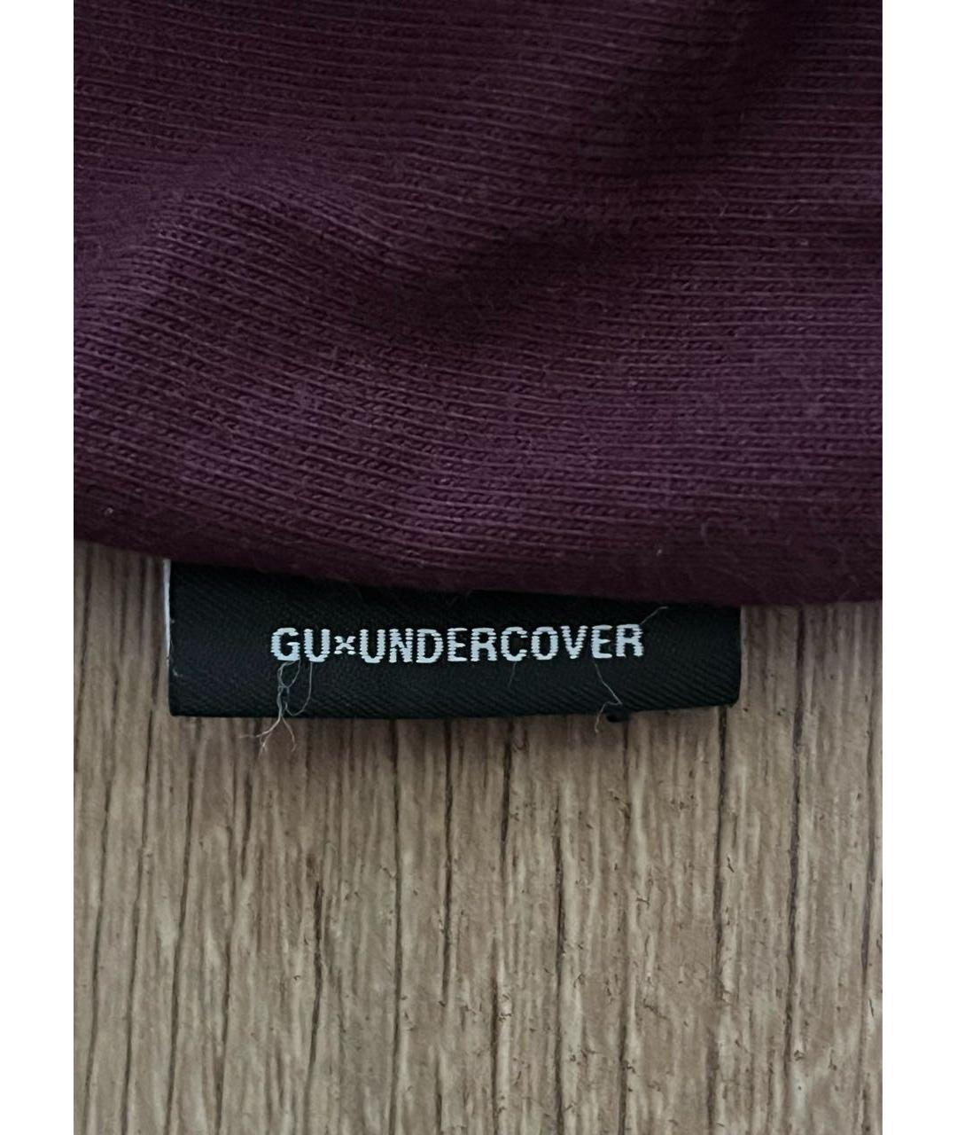 UNDERCOVER Бордовая хлопковая футболка, фото 5