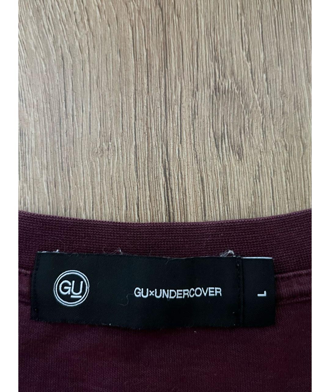 UNDERCOVER Бордовая хлопковая футболка, фото 6