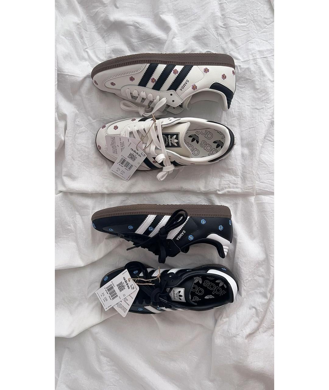 ADIDAS Черные кожаные кеды, фото 5