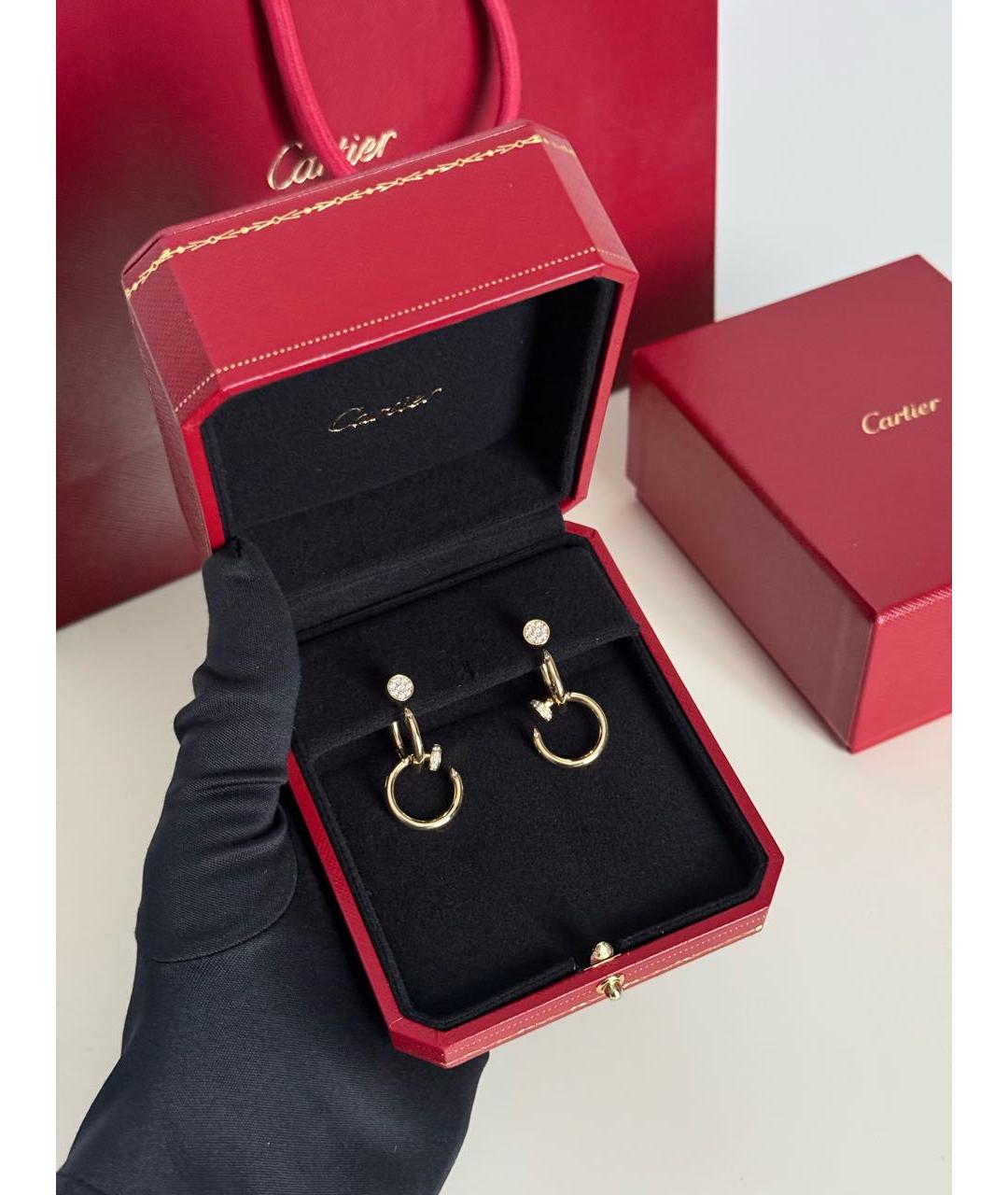 CARTIER Золотые серьги из желтого золота, фото 2