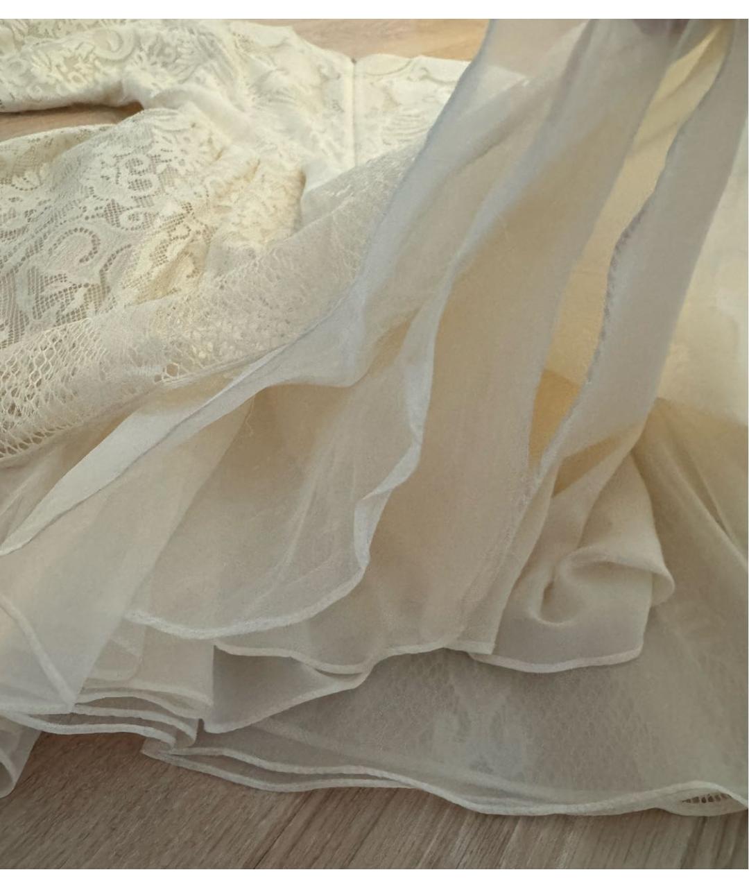 VALENTINO Бежевое хлопковое повседневное платье, фото 3