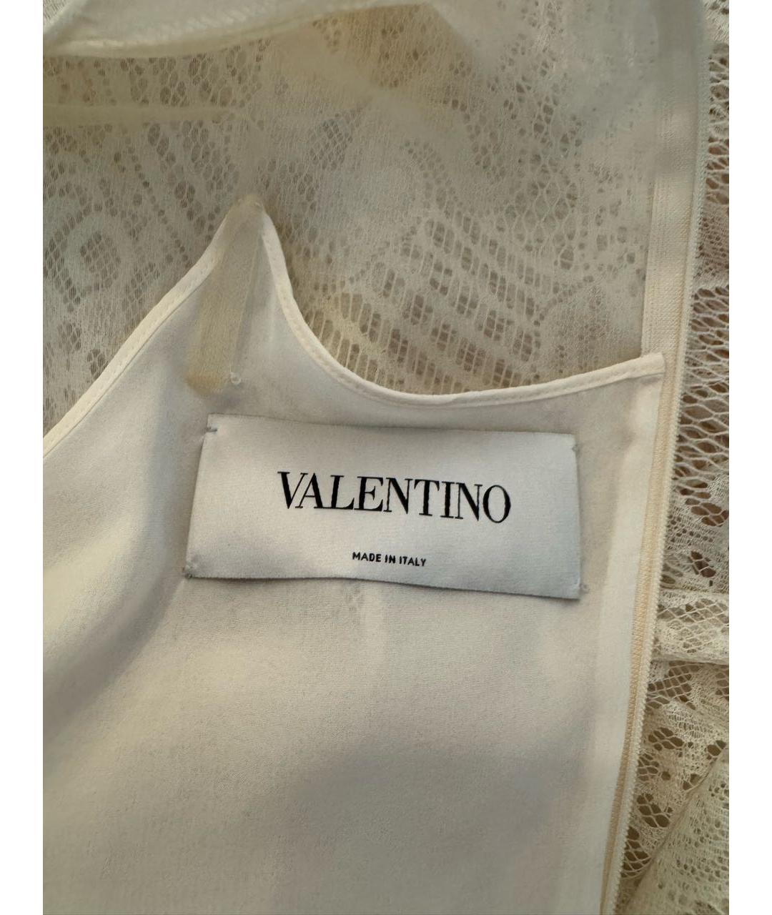 VALENTINO Бежевое хлопковое повседневное платье, фото 4