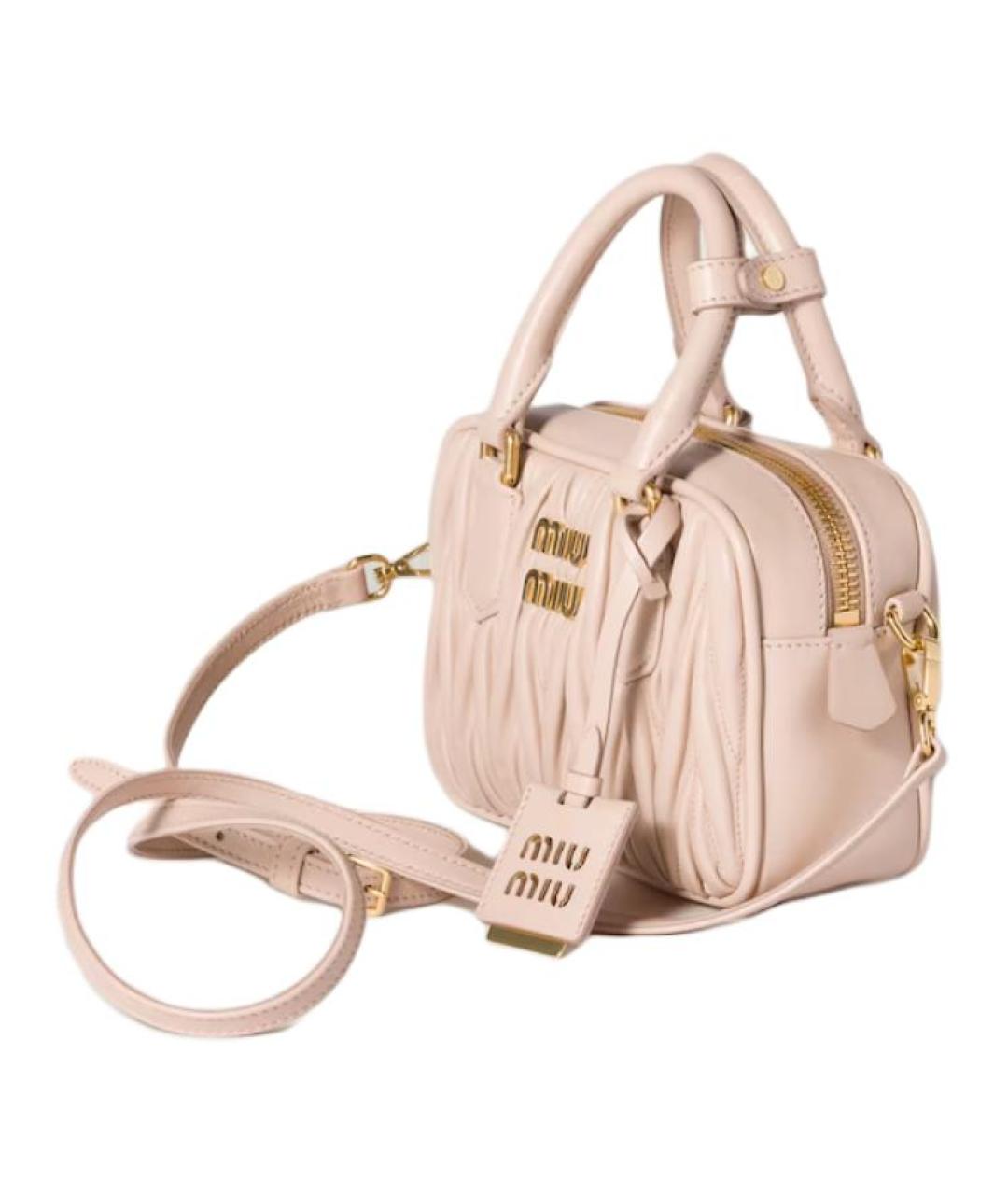 MIU MIU Розовая сумка с короткими ручками, фото 2