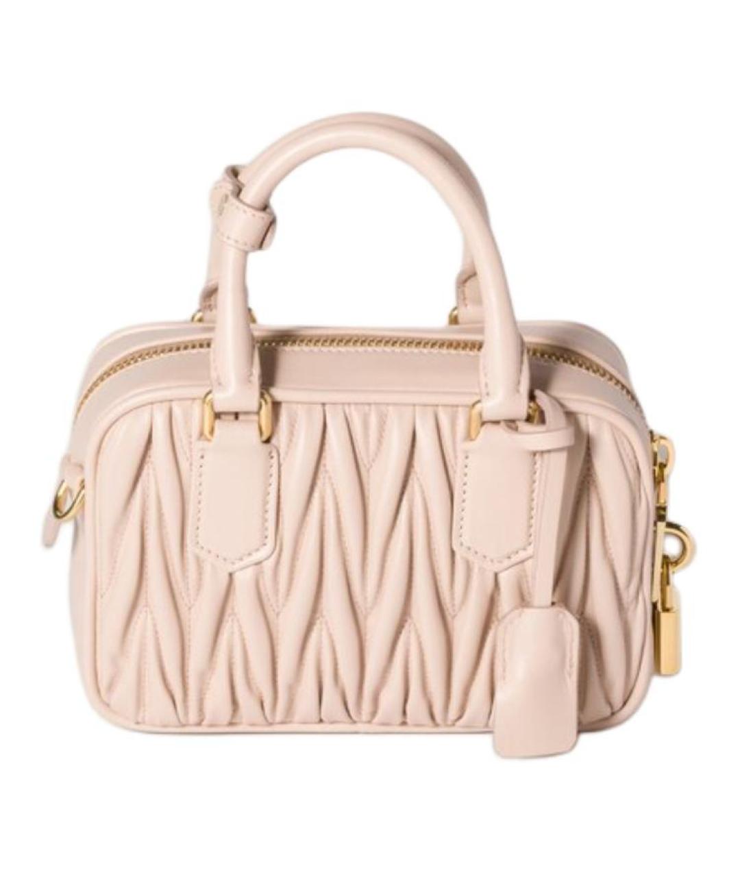 MIU MIU Розовая сумка с короткими ручками, фото 3