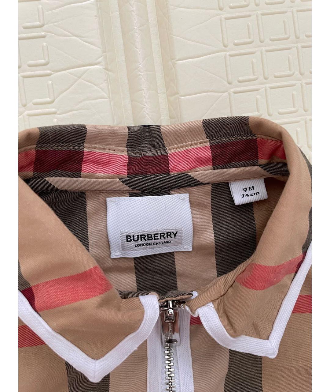 BURBERRY KIDS Мульти хлопковый боди / песочник, фото 3