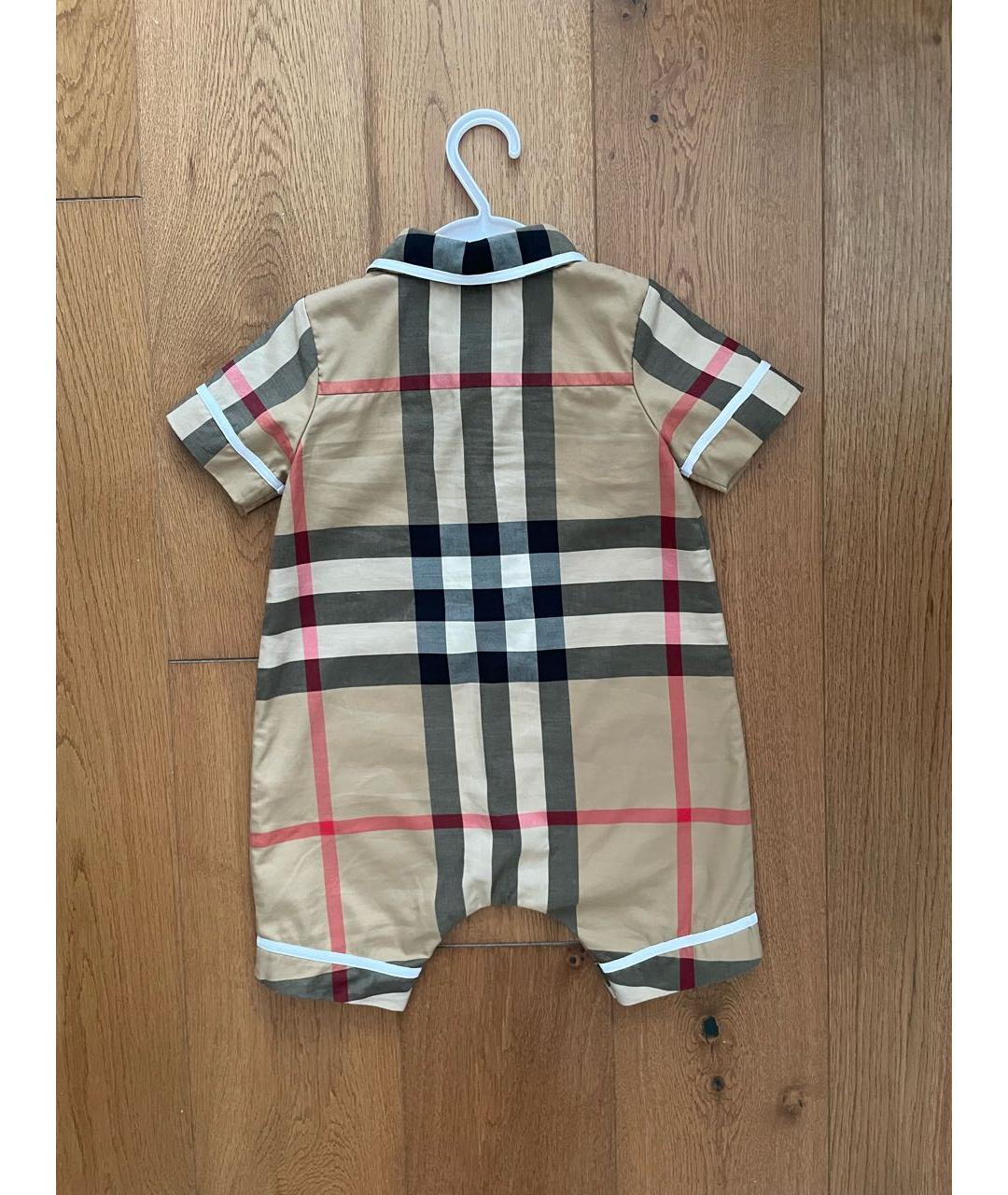 BURBERRY KIDS Мульти хлопковый боди / песочник, фото 2