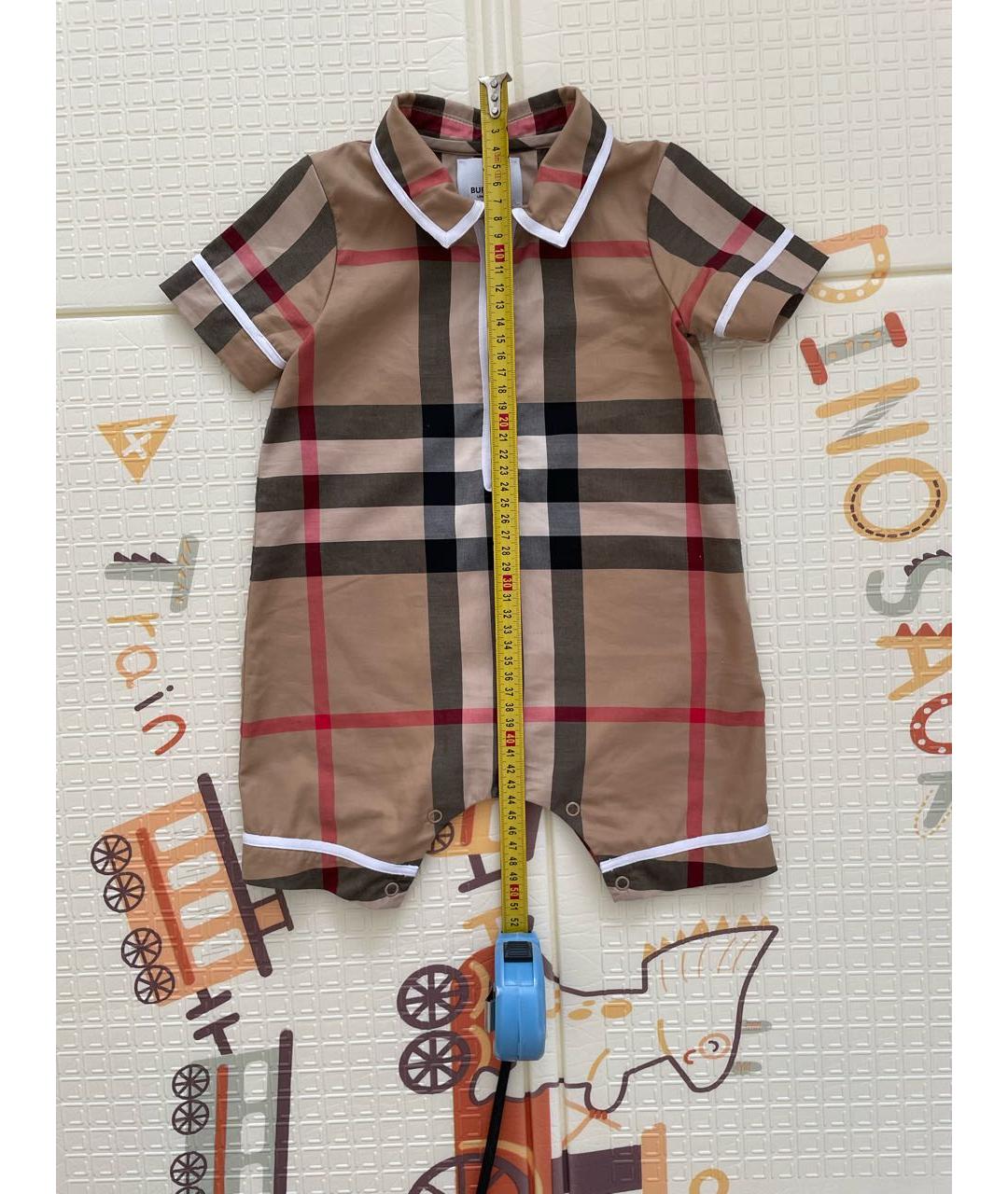 BURBERRY KIDS Мульти хлопковый боди / песочник, фото 6