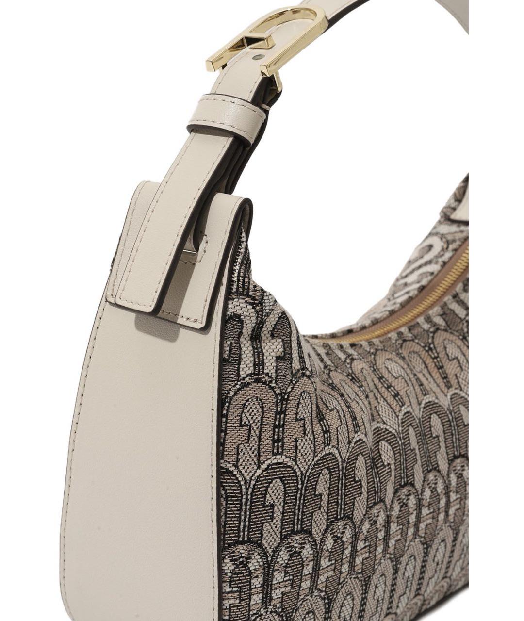 FURLA Бежевая хлопковая сумка с короткими ручками, фото 2