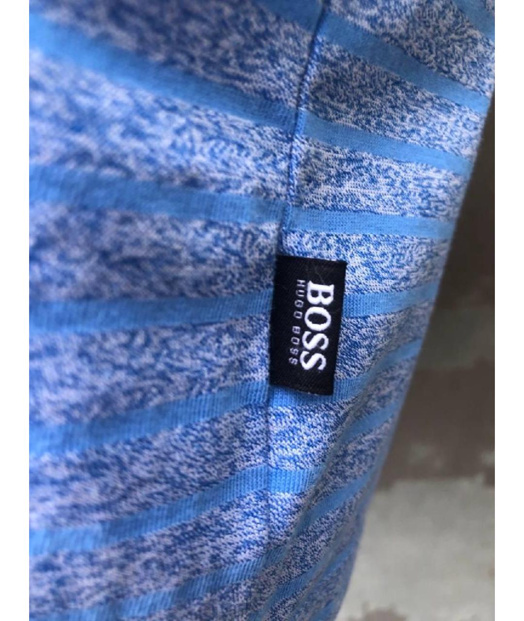 HUGO BOSS Синяя хлопковая футболка, фото 4